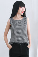 Load image into Gallery viewer, Linen Sleeveless Tank Summer top C2669

