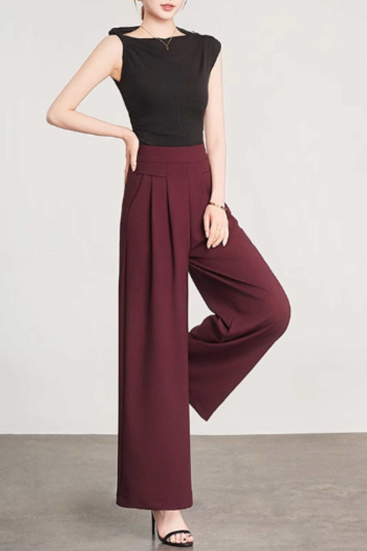 Long wide leg summer pants women C5024