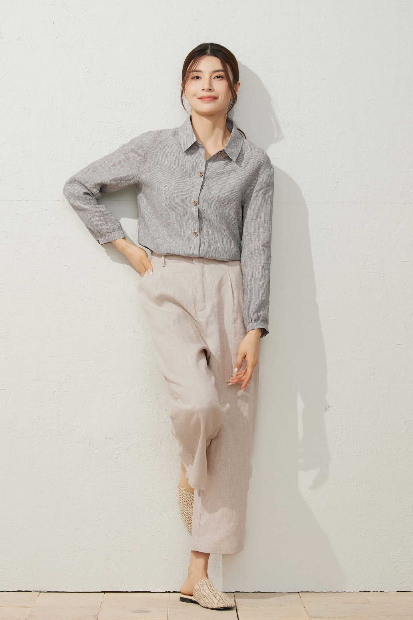 Women's Stylish Linen Pants C3938