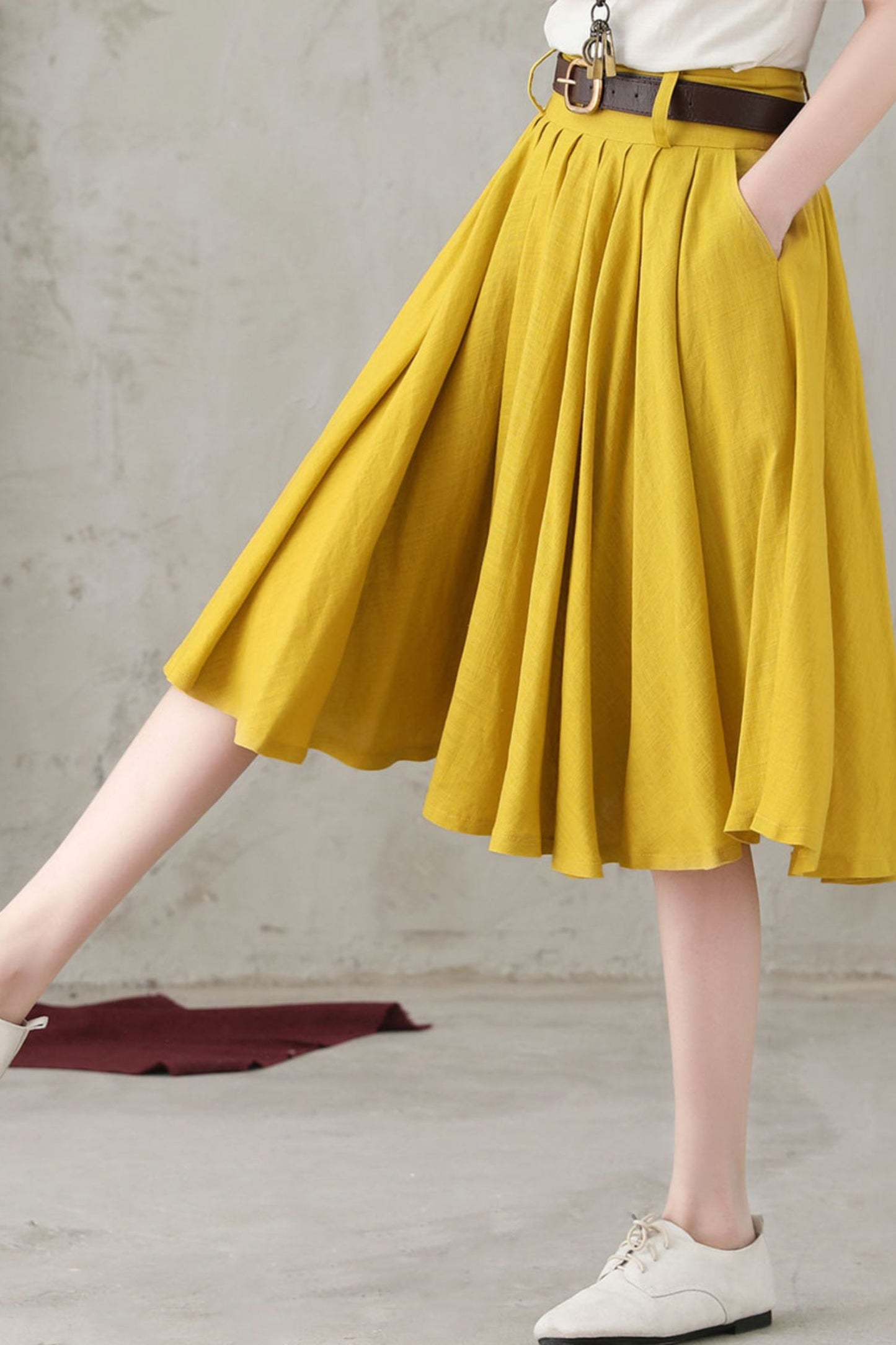Women Swing Linen Skirt C2735 - Size US2 #CK2200577
