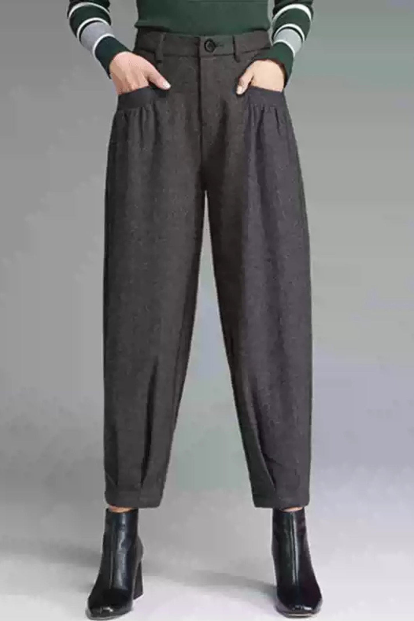 Winter wool womens office pants c5098