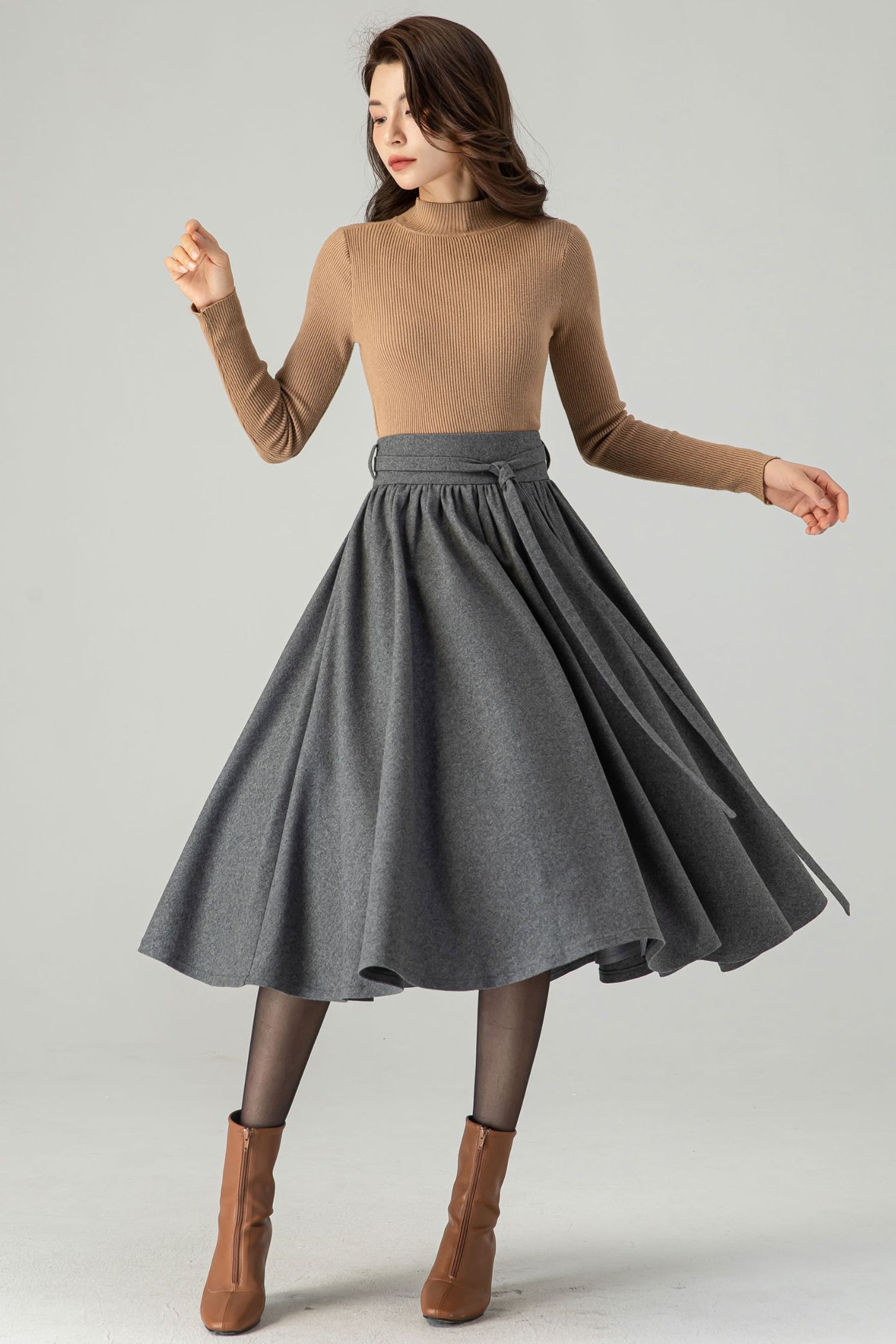 Winter Wool Skirt Circle Skirt C3623
