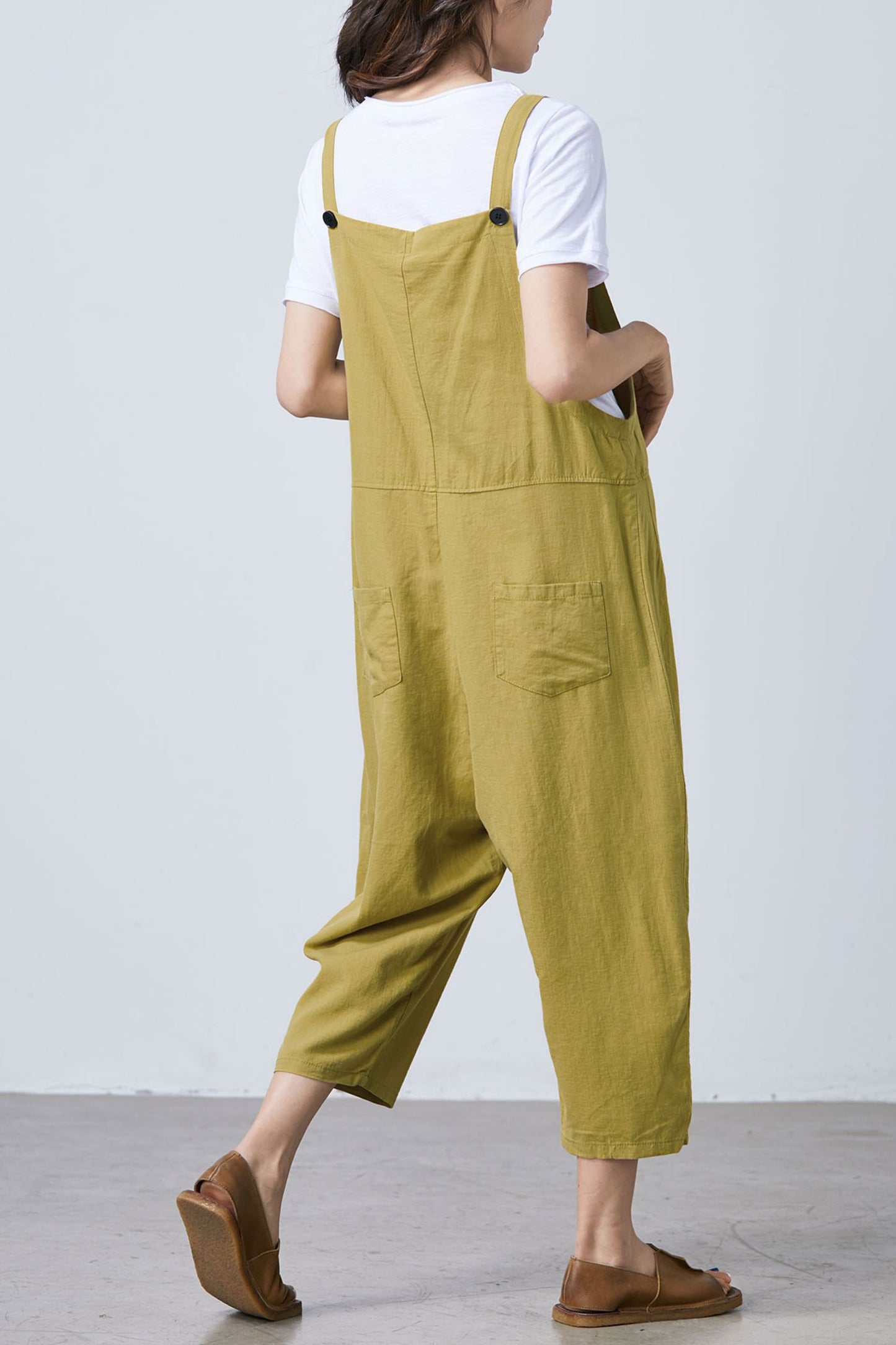 Women Casual Loose Linen Jumpsuits C1689