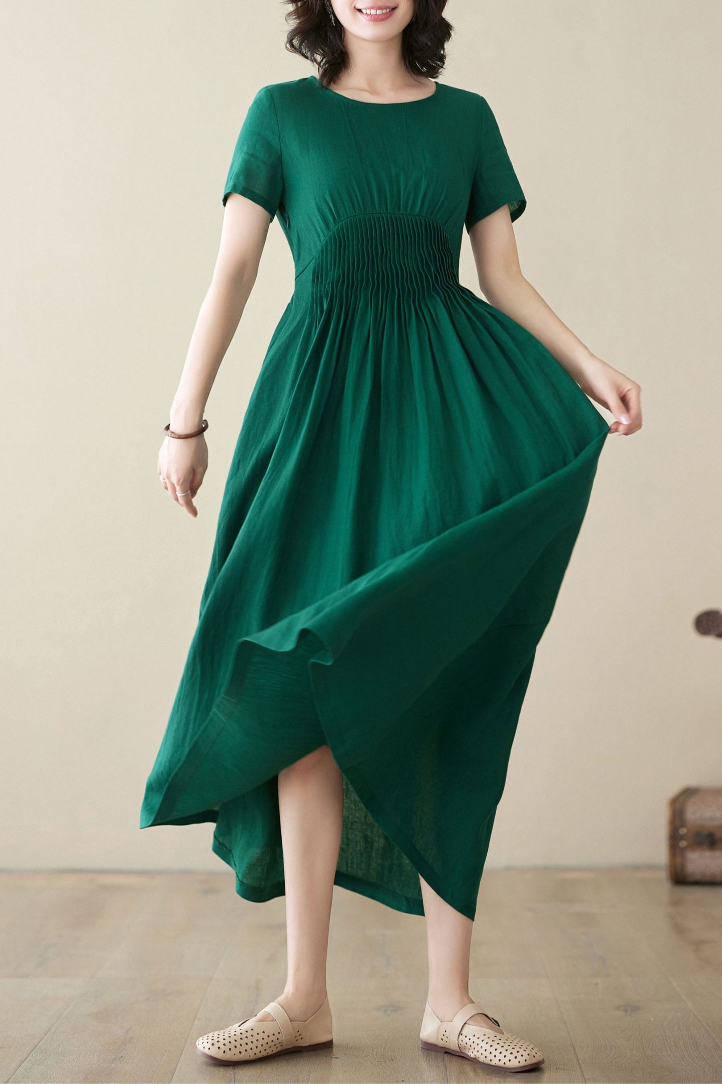 Short sleeve maxi dress C3953