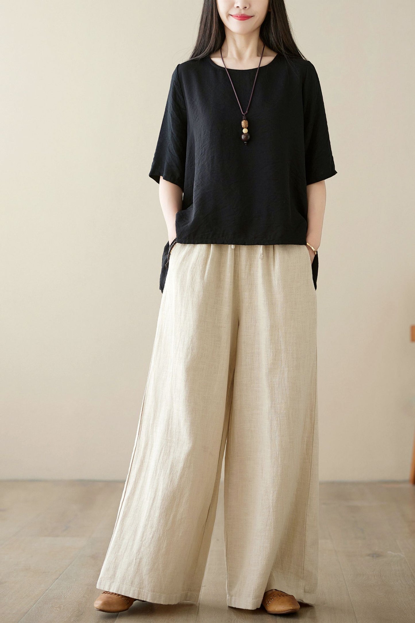 Loose fit pants with pockets C3961 -Size US4 #CK2400112