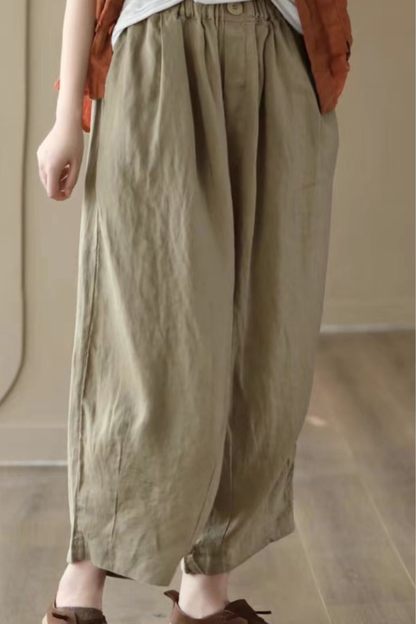 Summer leisure elastic lantern pants TT0054