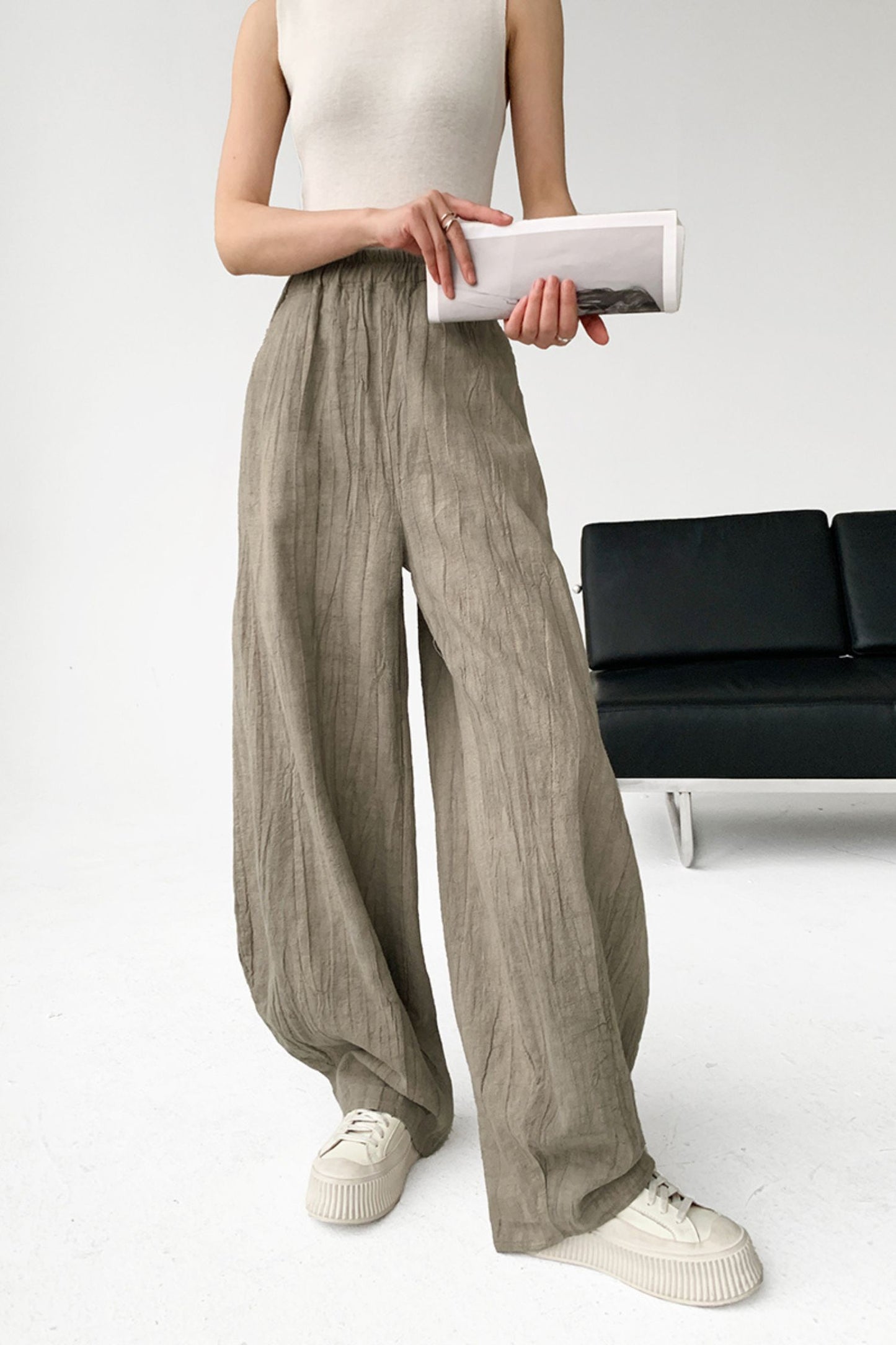 spring and autumn leisure cotton linen lantern pants L0608