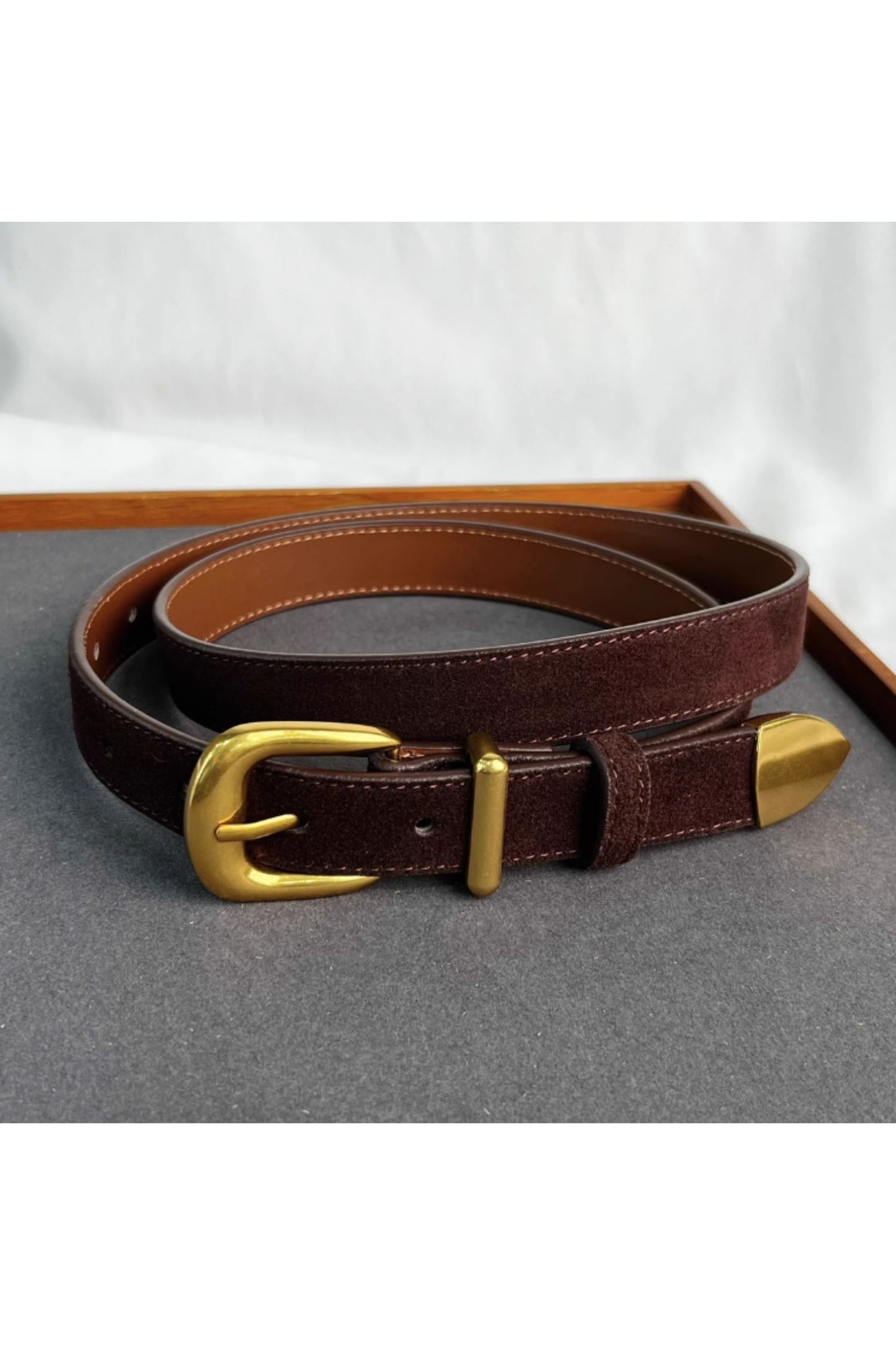 suede velvet belt in multiple colors C4662