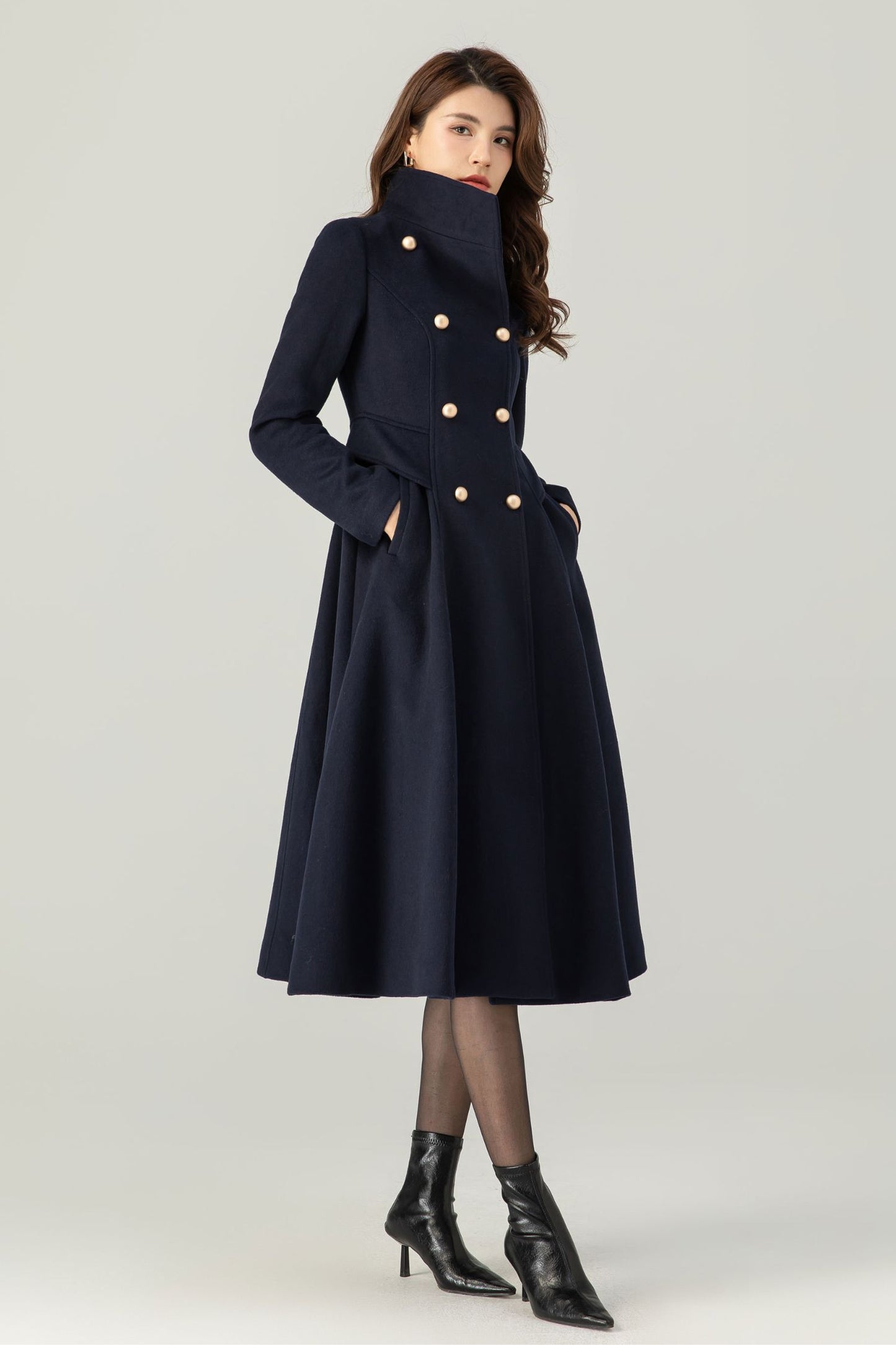 Double Breasted Wool Coat C3701