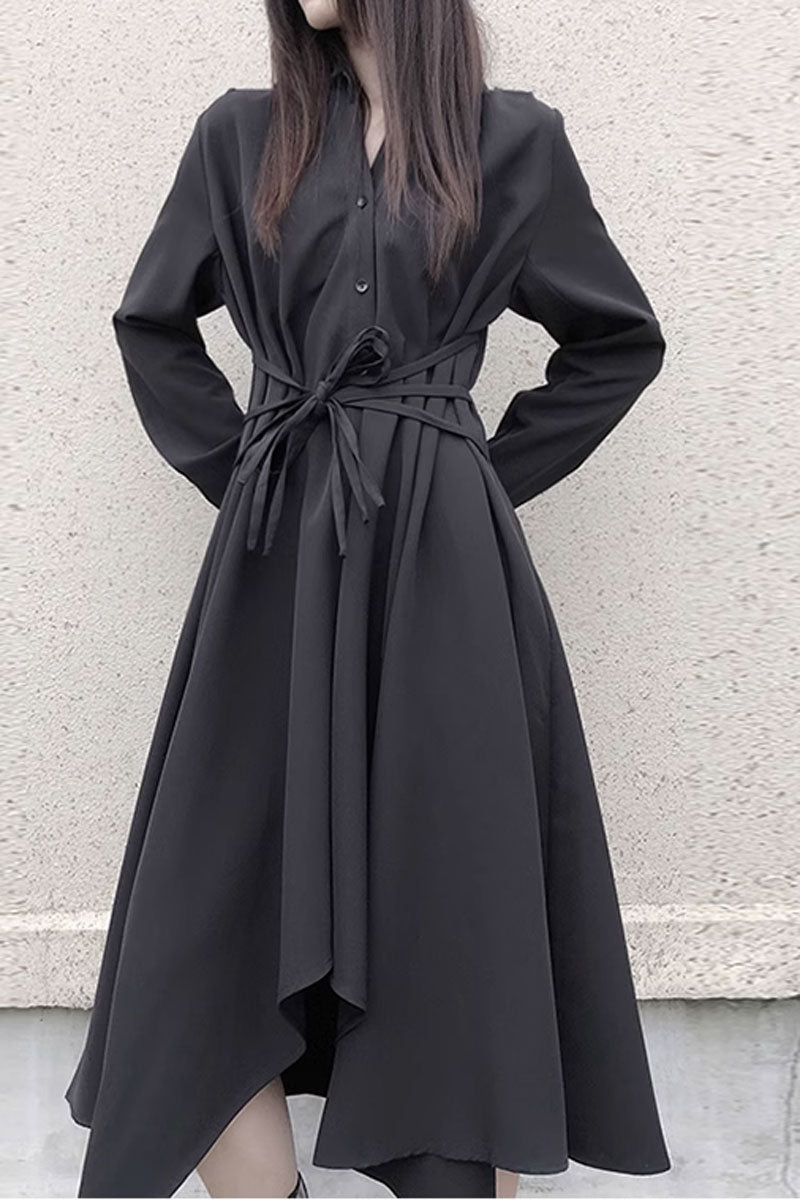Long sleeves irregular spring dress women C3482