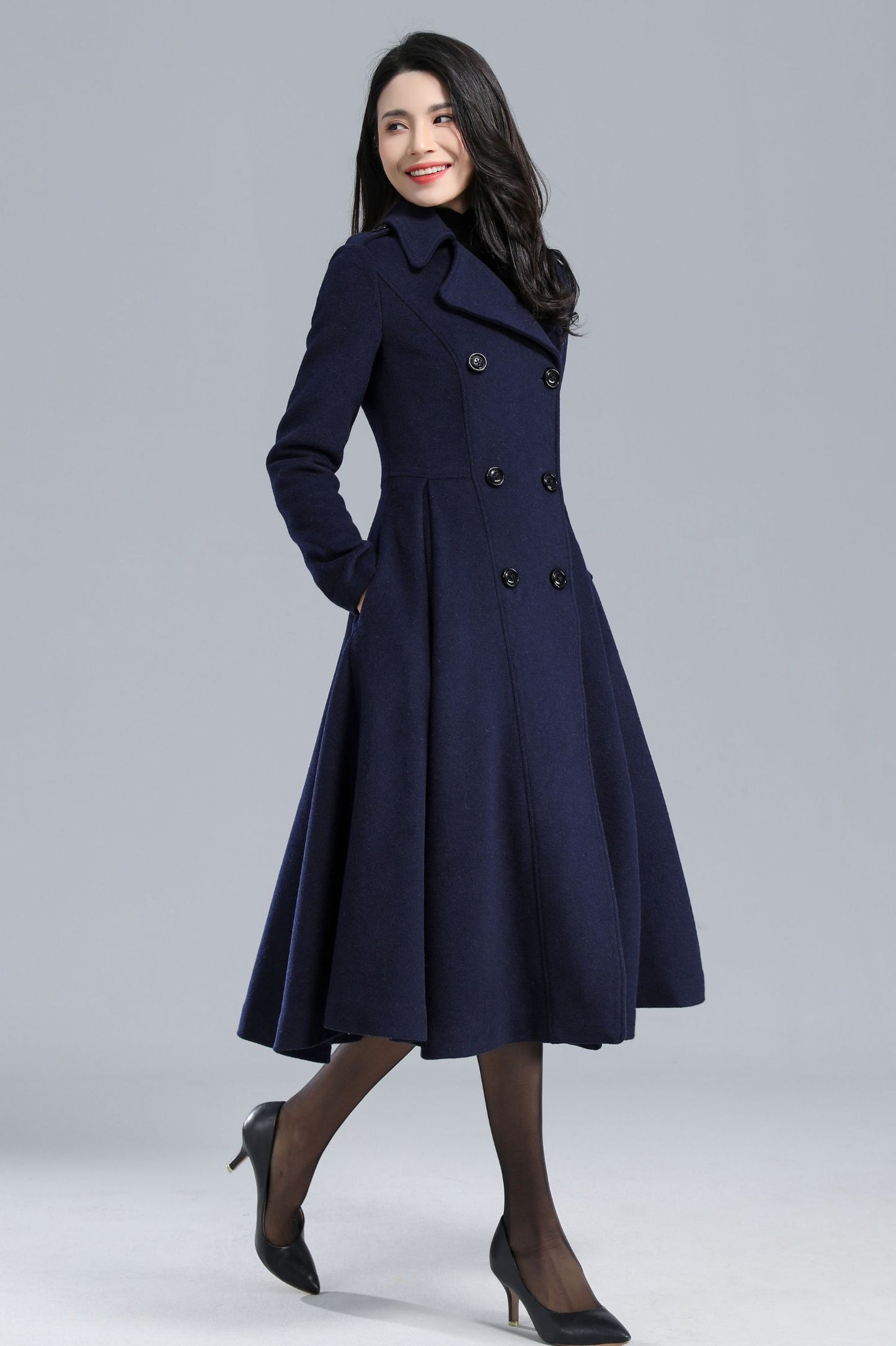 Womens Winter Princess Wool Coat C2461