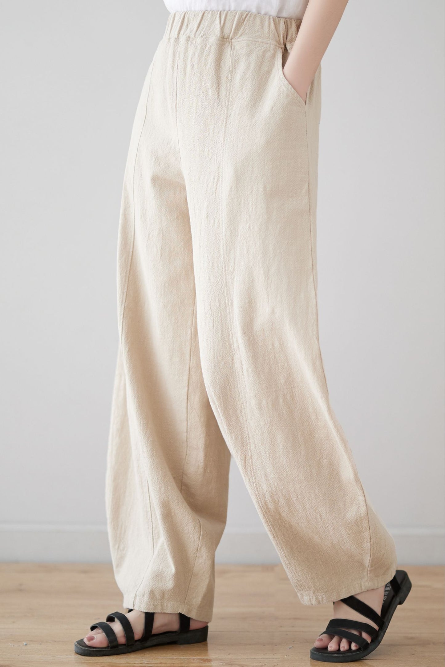 Women Casual Long Linen Pants C3178