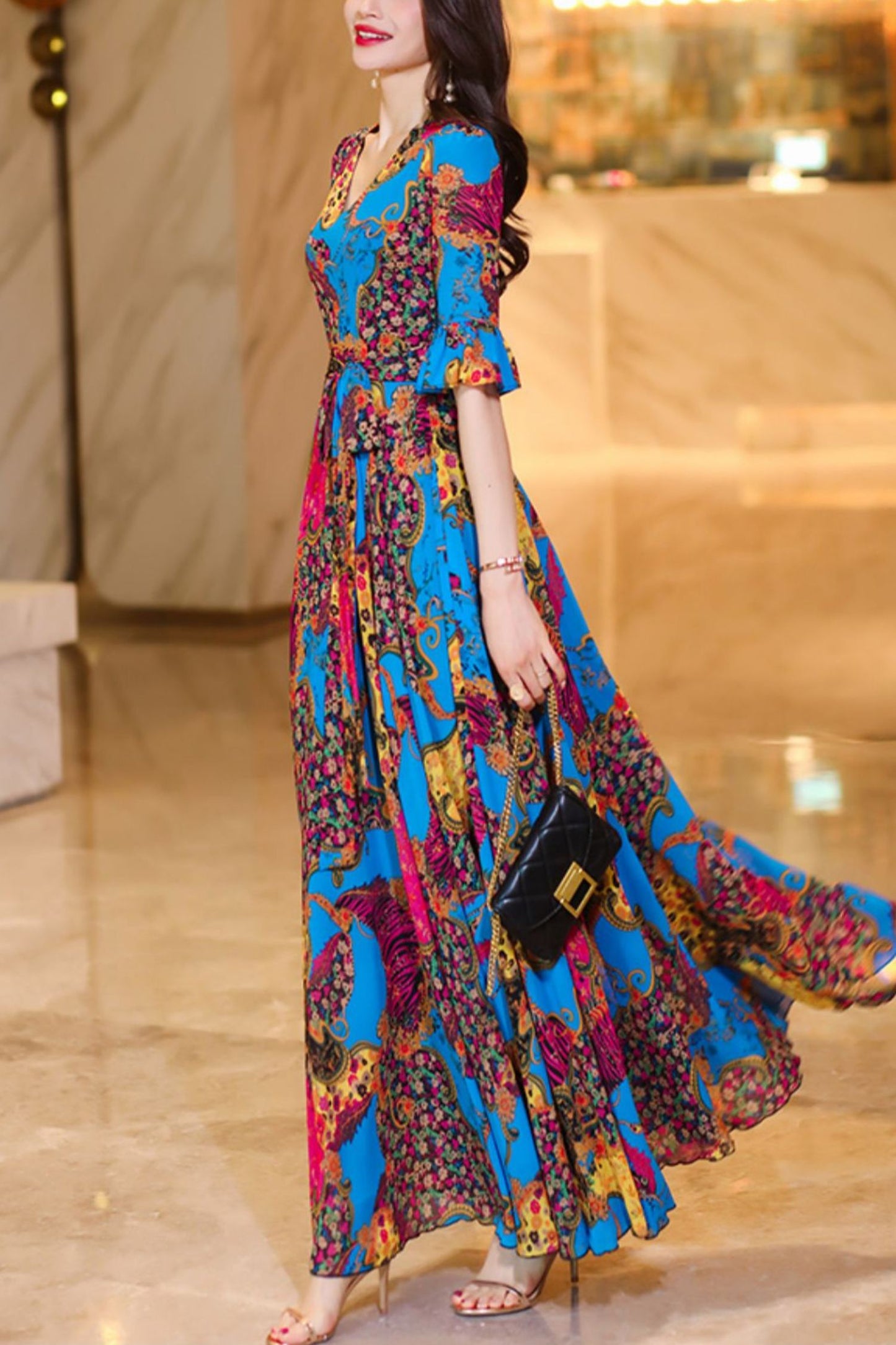 summer chiffon dress C4061