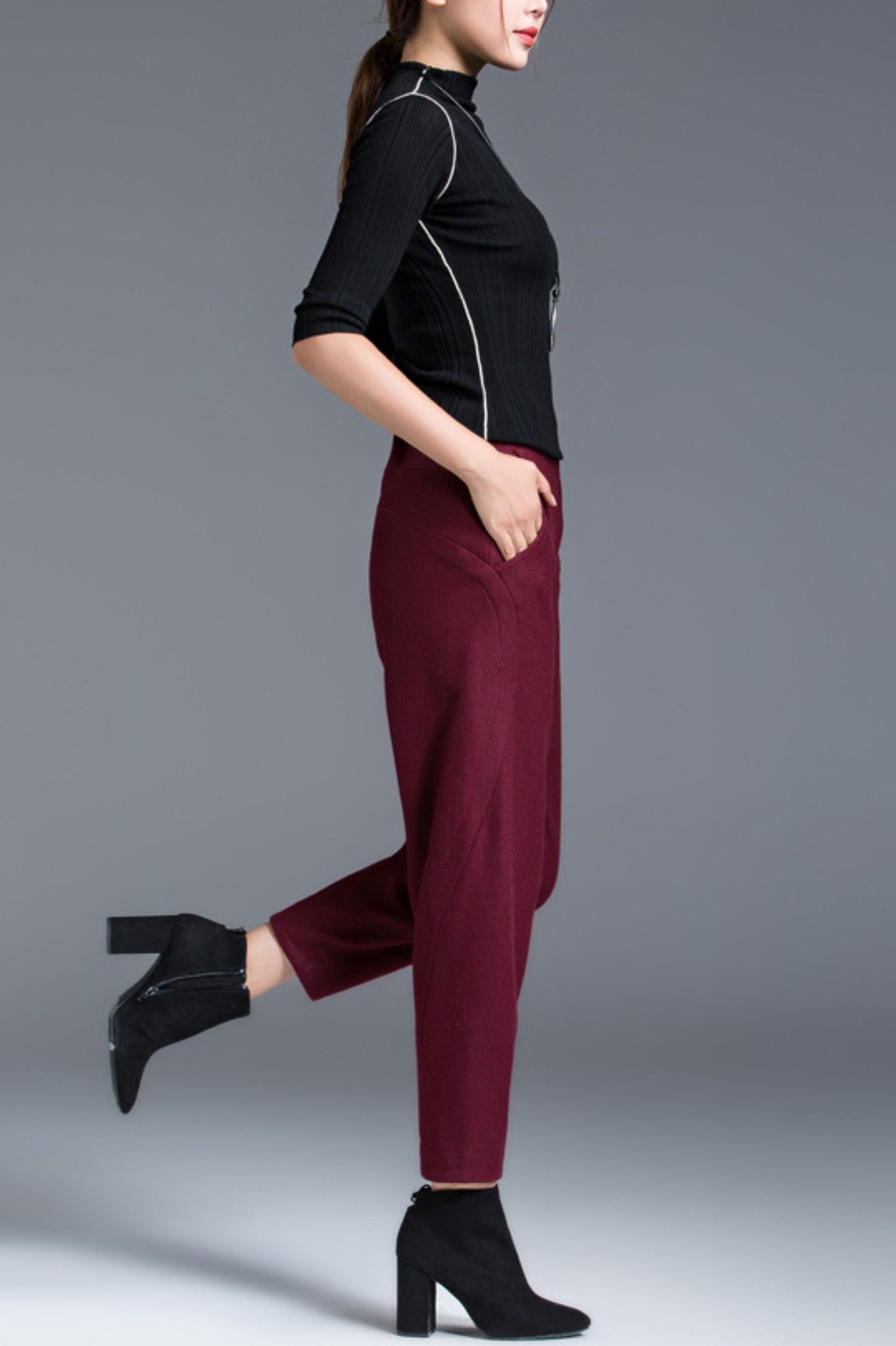 Loose fitting long autumn pants c5095