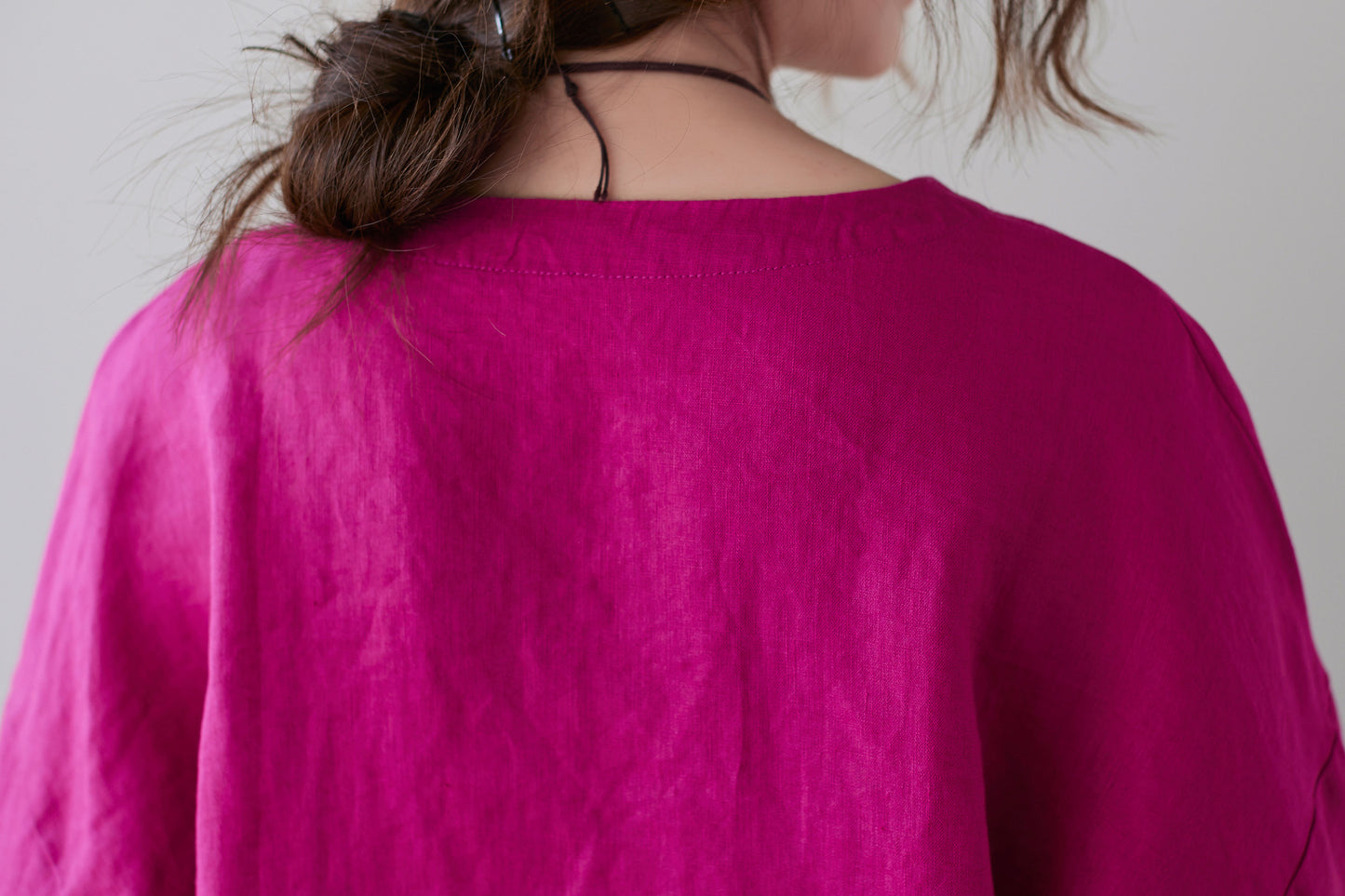 Plus size Linen blouse, Oversized Linen blouse C2127
