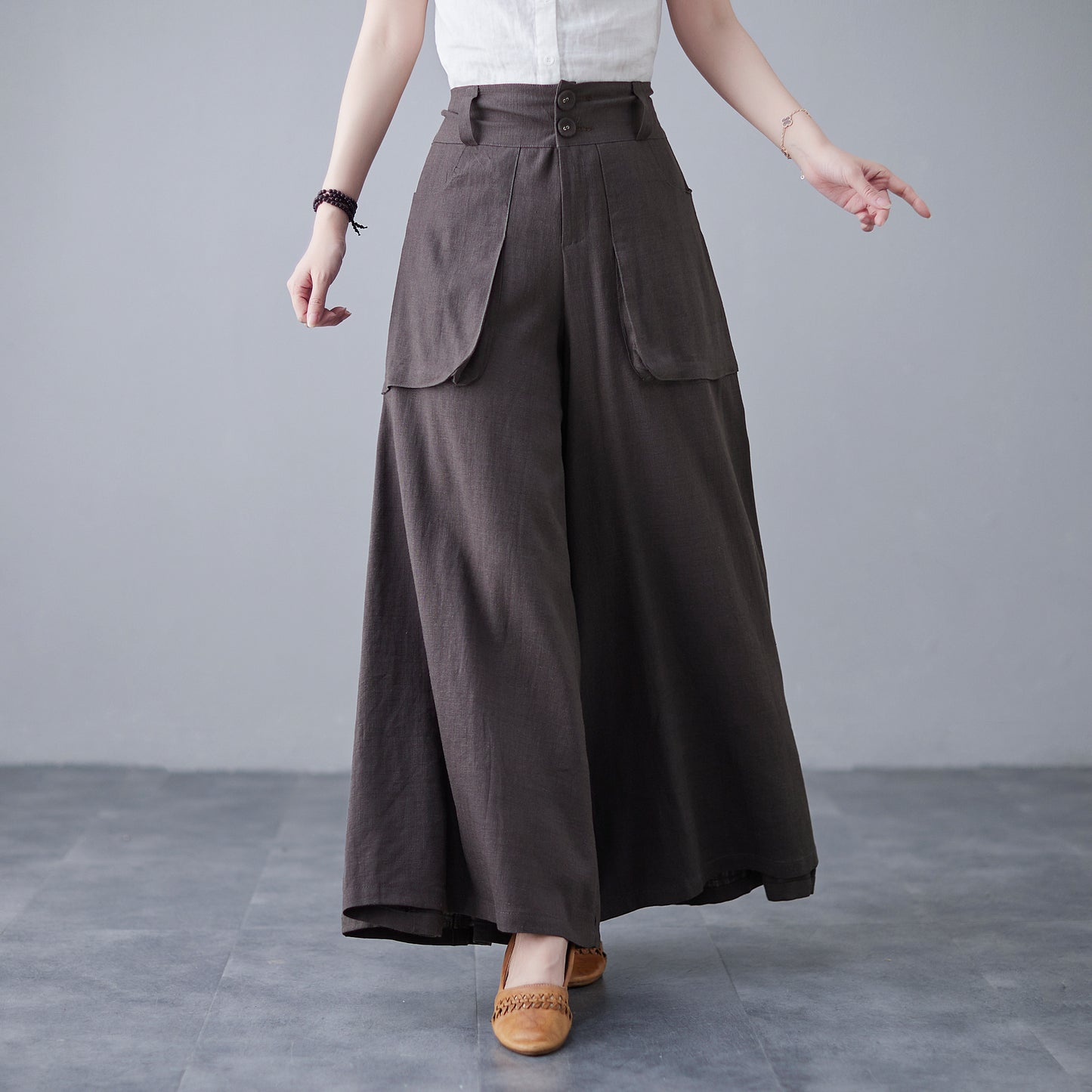 Womens Casual Long Linen pants c2125
