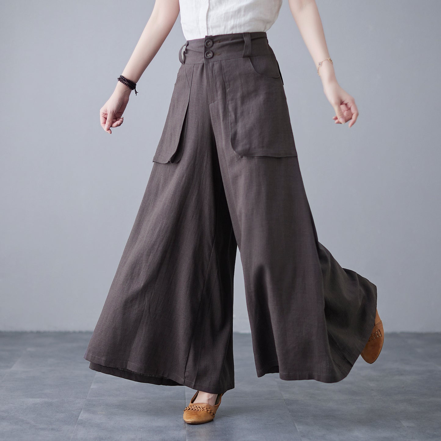 Womens Casual Long Linen pants c2125