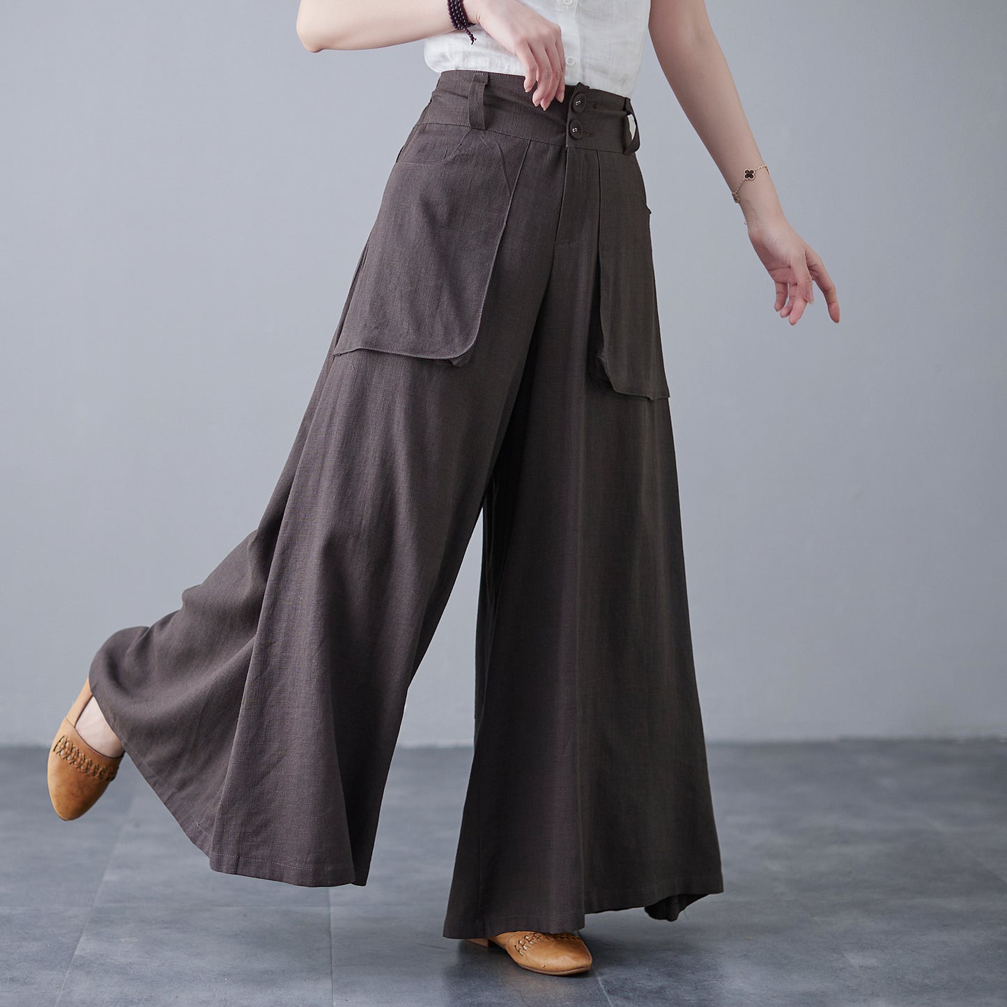 Womens Casual Long Linen pants c2125