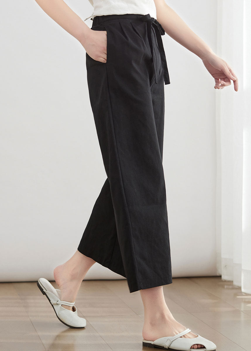 Vintage Inspired Wide Leg Linen Pants C2677