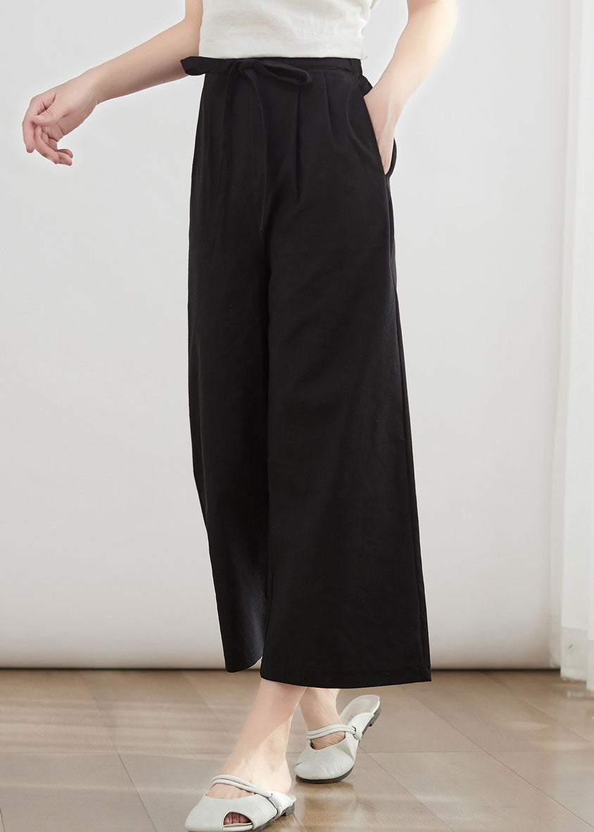 Vintage Inspired Wide Leg Linen Pants C2677