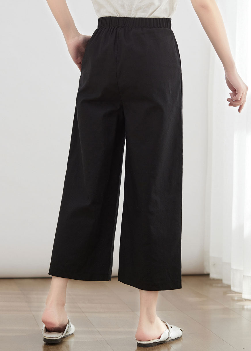 Vintage Inspired Wide Leg Linen Pants C2677