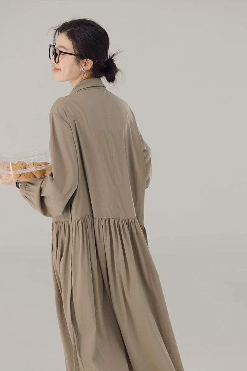 Long sleeves irregular dress for women C3497