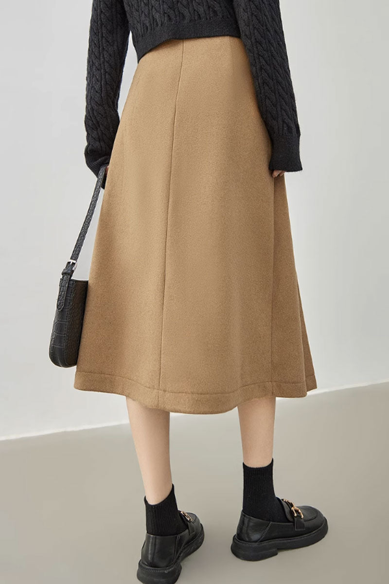 Warm a line winter wool skirt C3522