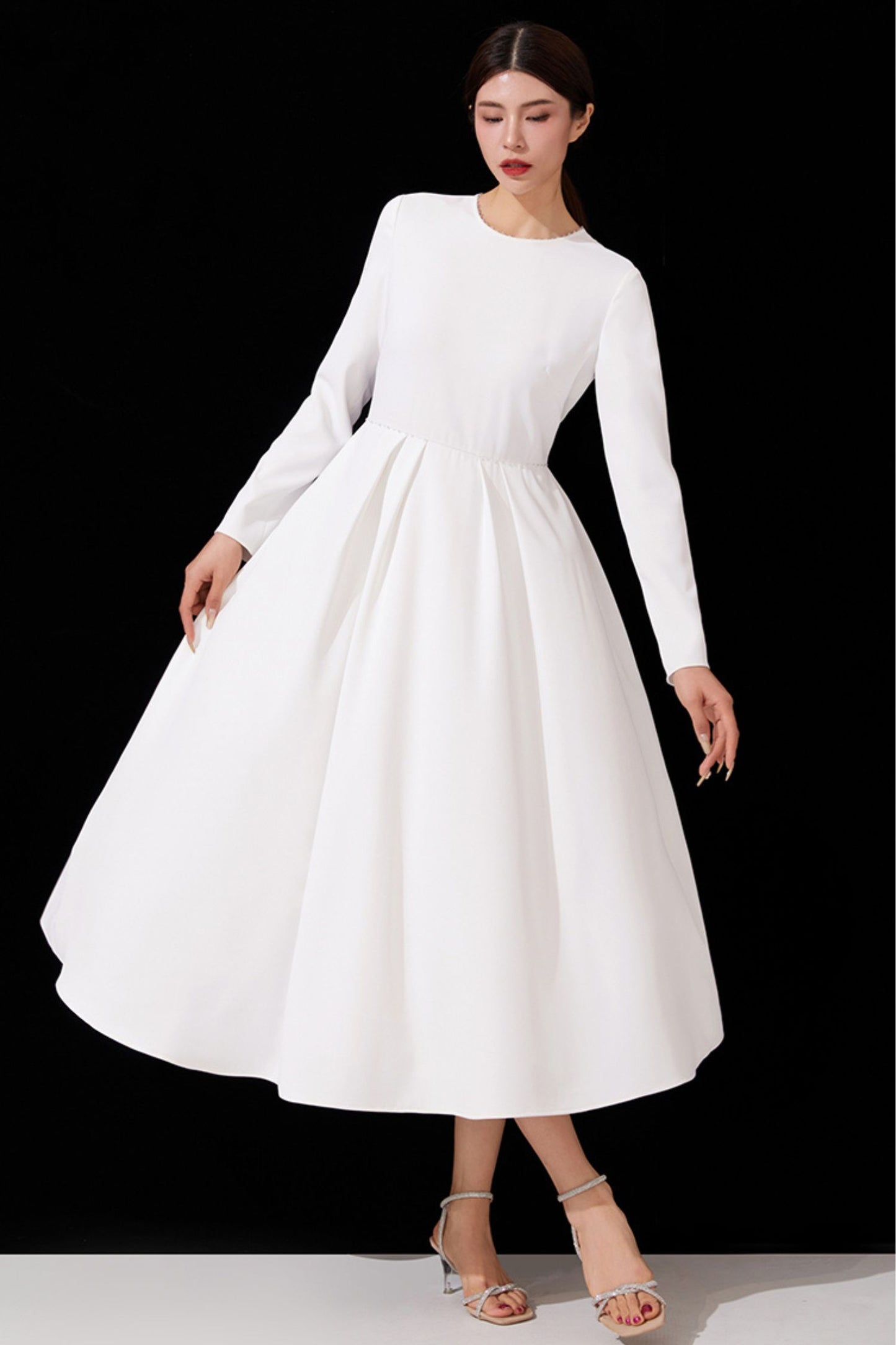 Women's Long Sleeves Wedding Dress C3897