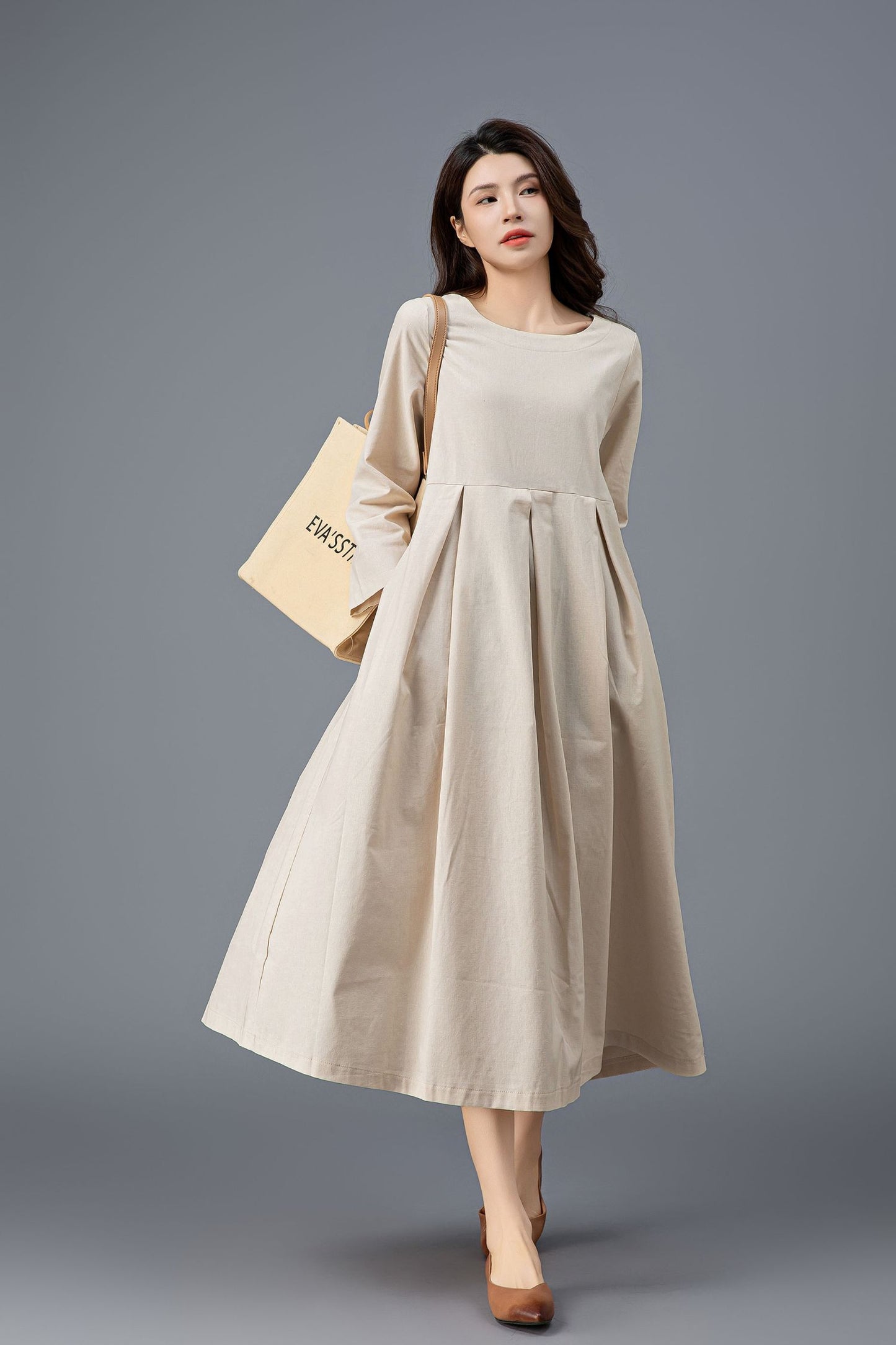 Women's Spring Casual Linen Dress C3917