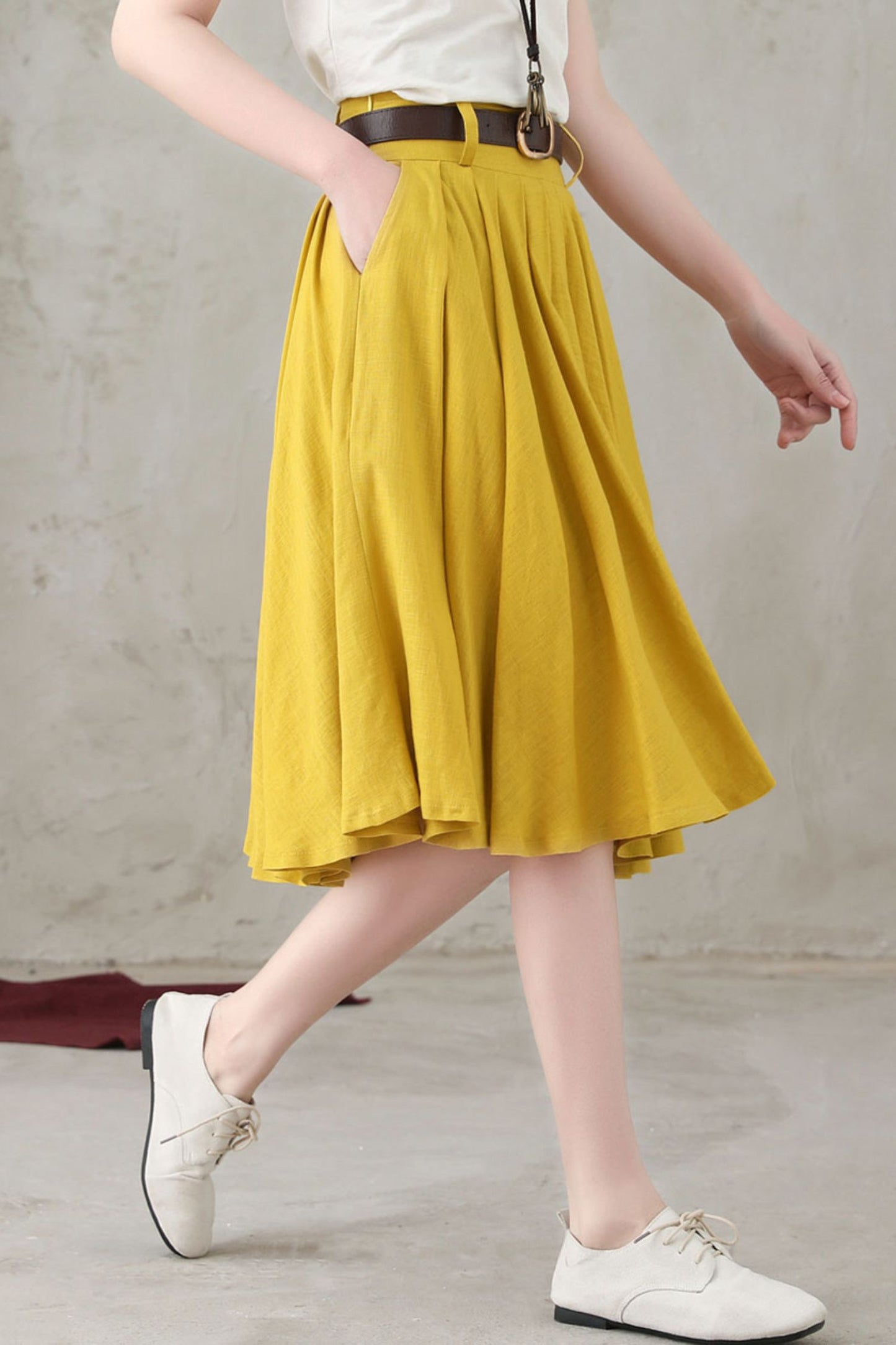 Women Swing Linen Skirt C2735 - Size US2 #CK2200577
