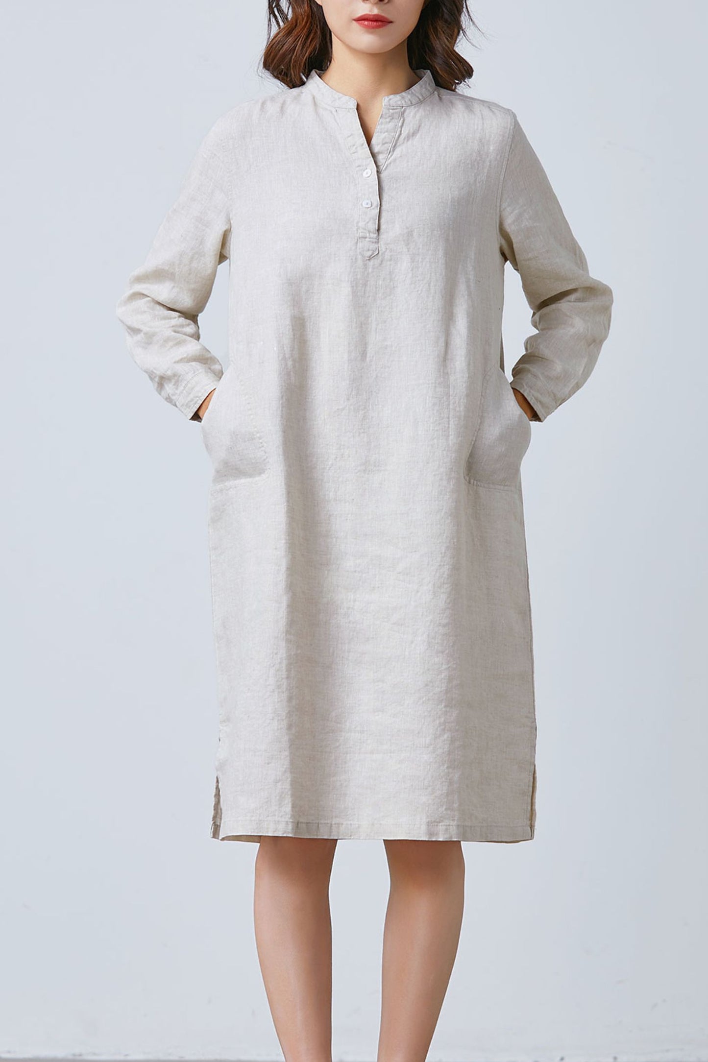 Summer casual linen dress C1674