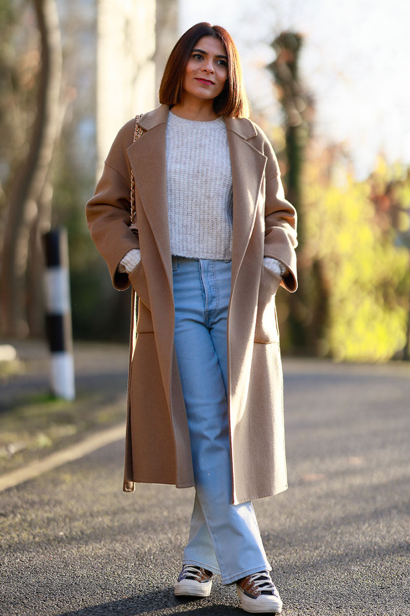 Winter Warm Belted Wool Coat C3822