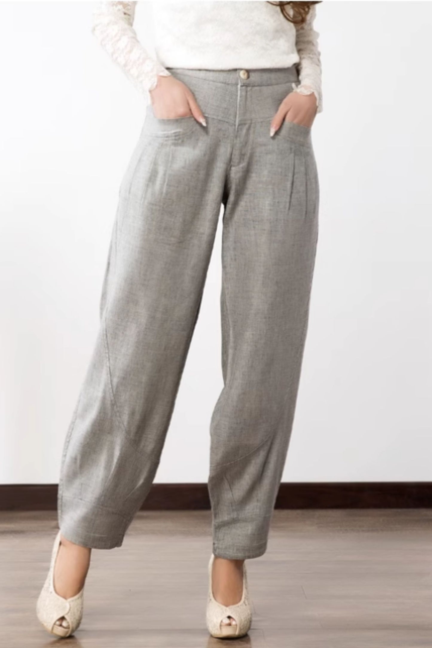 Summer linen long pants women c5070