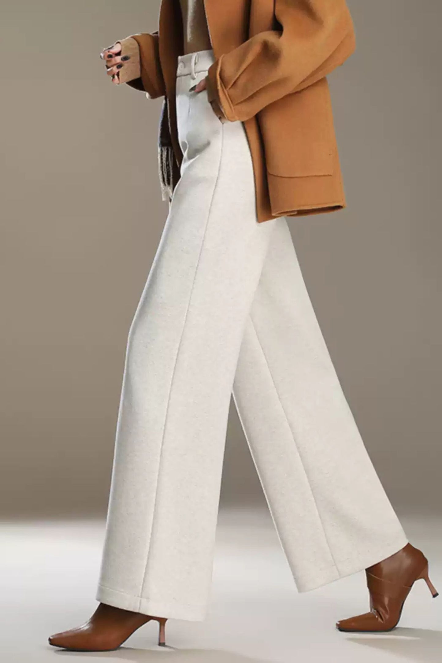 Wide leg autumn/winter wool pants c5092