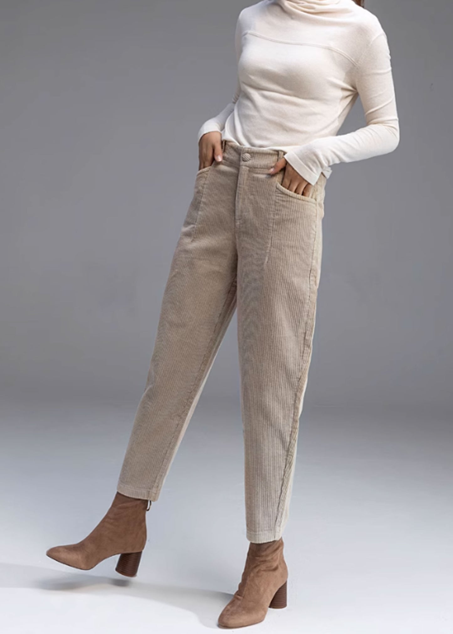 Tapered Corduroy Pants, Long Corduroy Pants C3514
