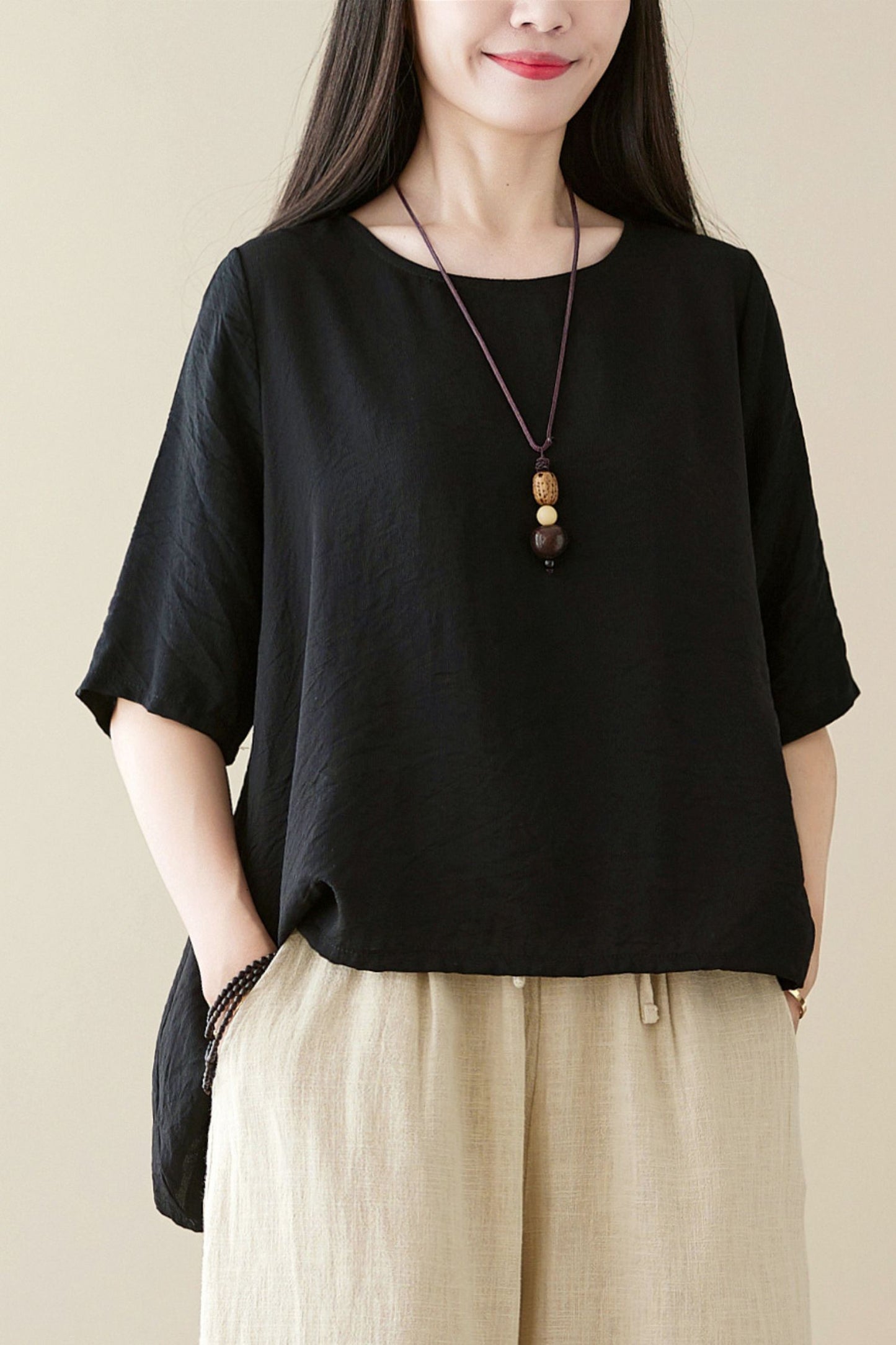 Short sleeve Vintage blouse C3963