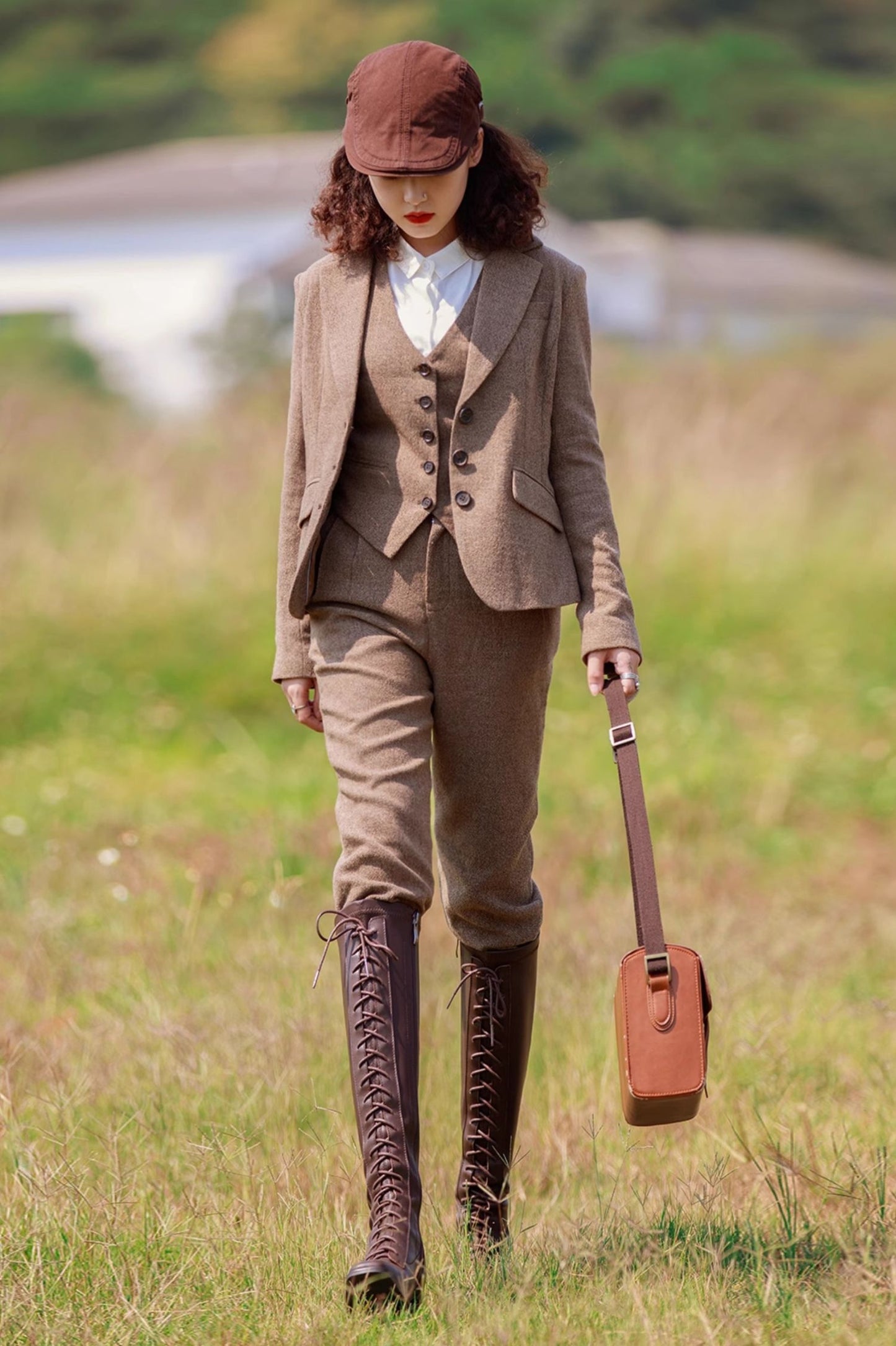 Short winter wool jacket women TT0193