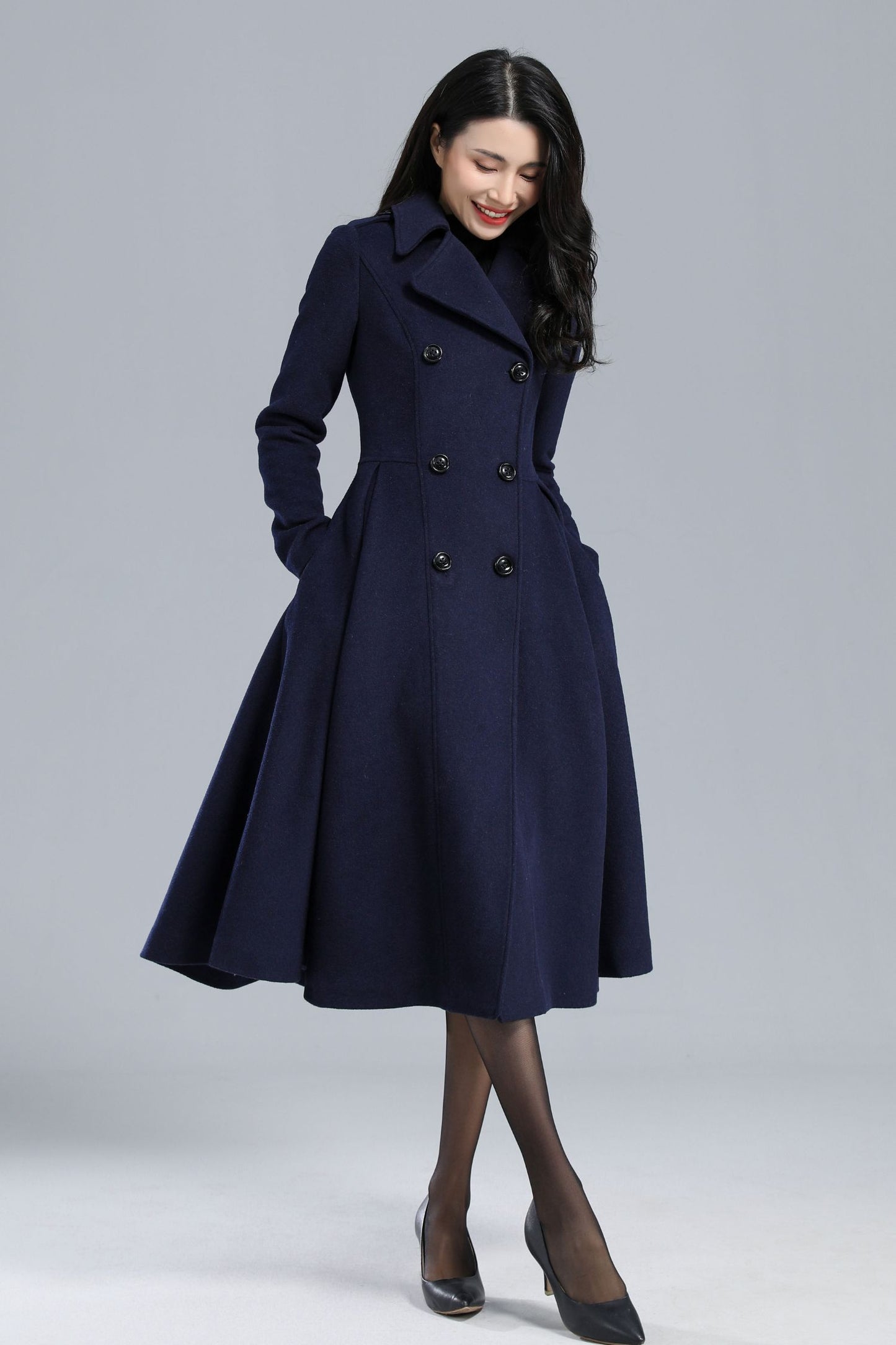 Womens Winter Princess Wool Coat C2461