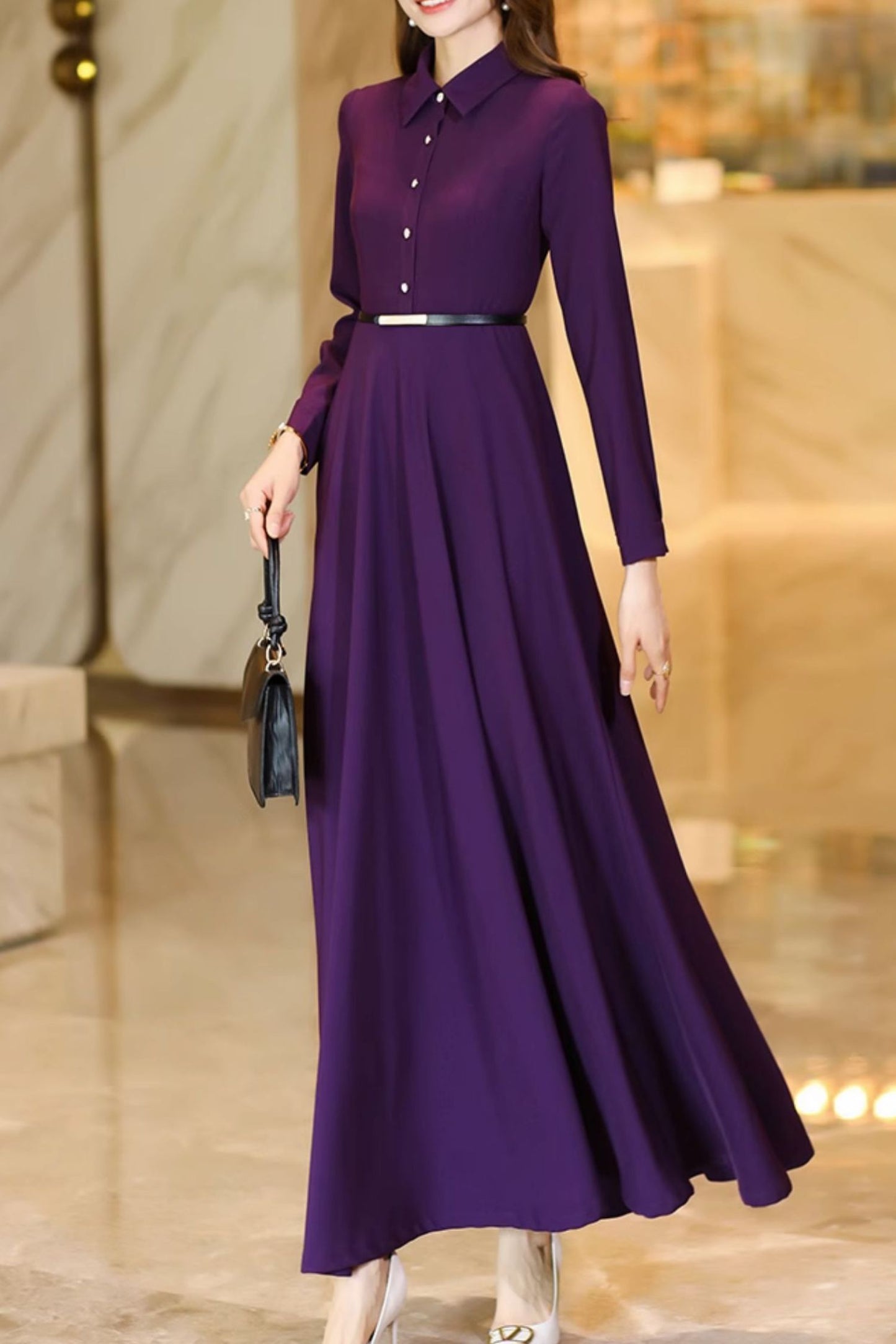 Long-sleeved spring and autumn dress C4151