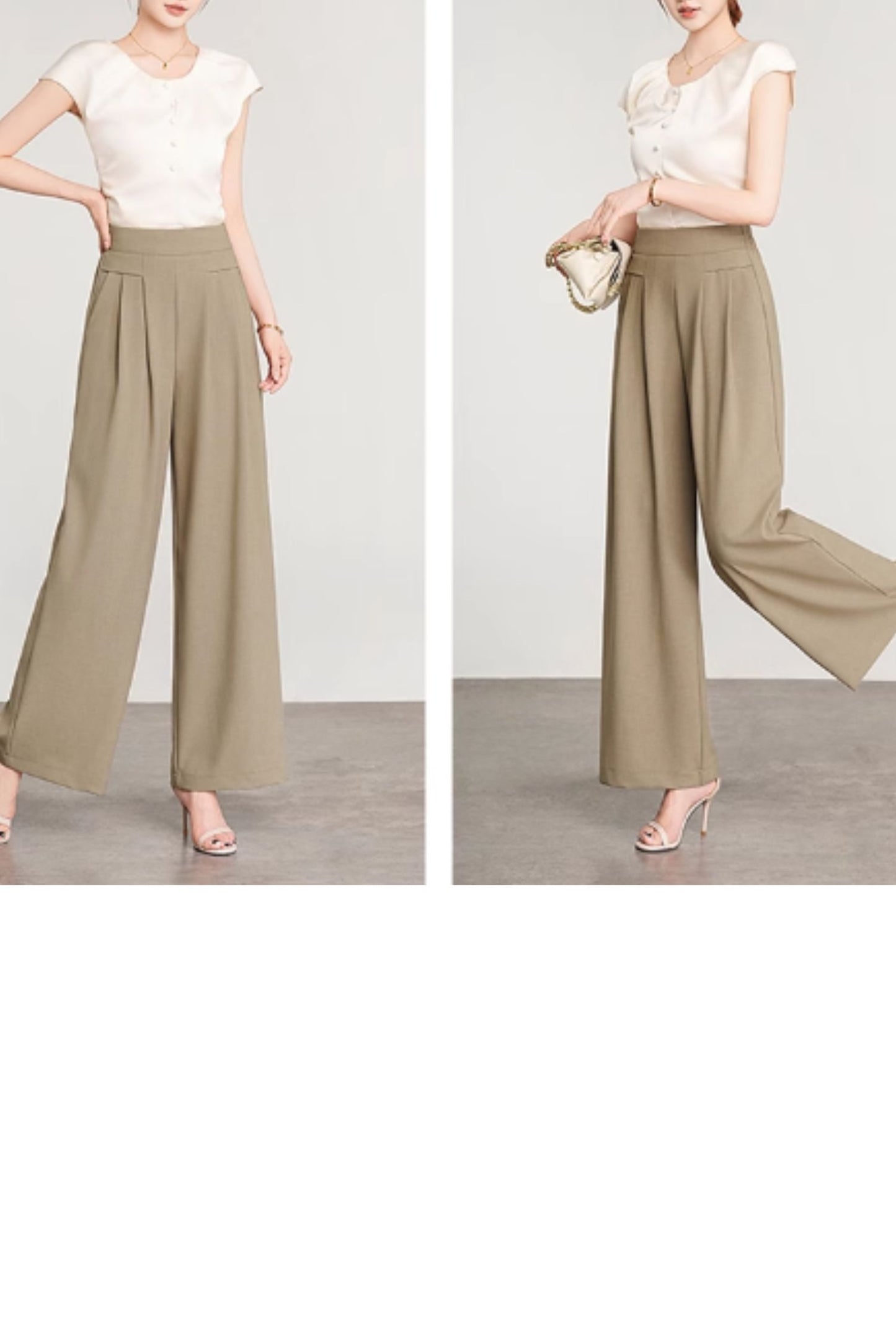 Long wide leg summer pants women C5024