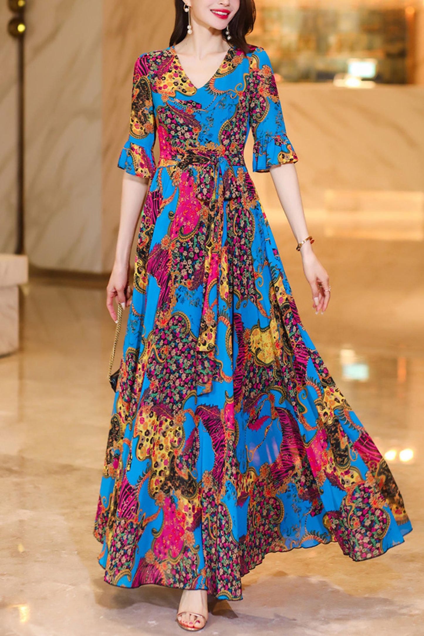 summer chiffon dress C4061