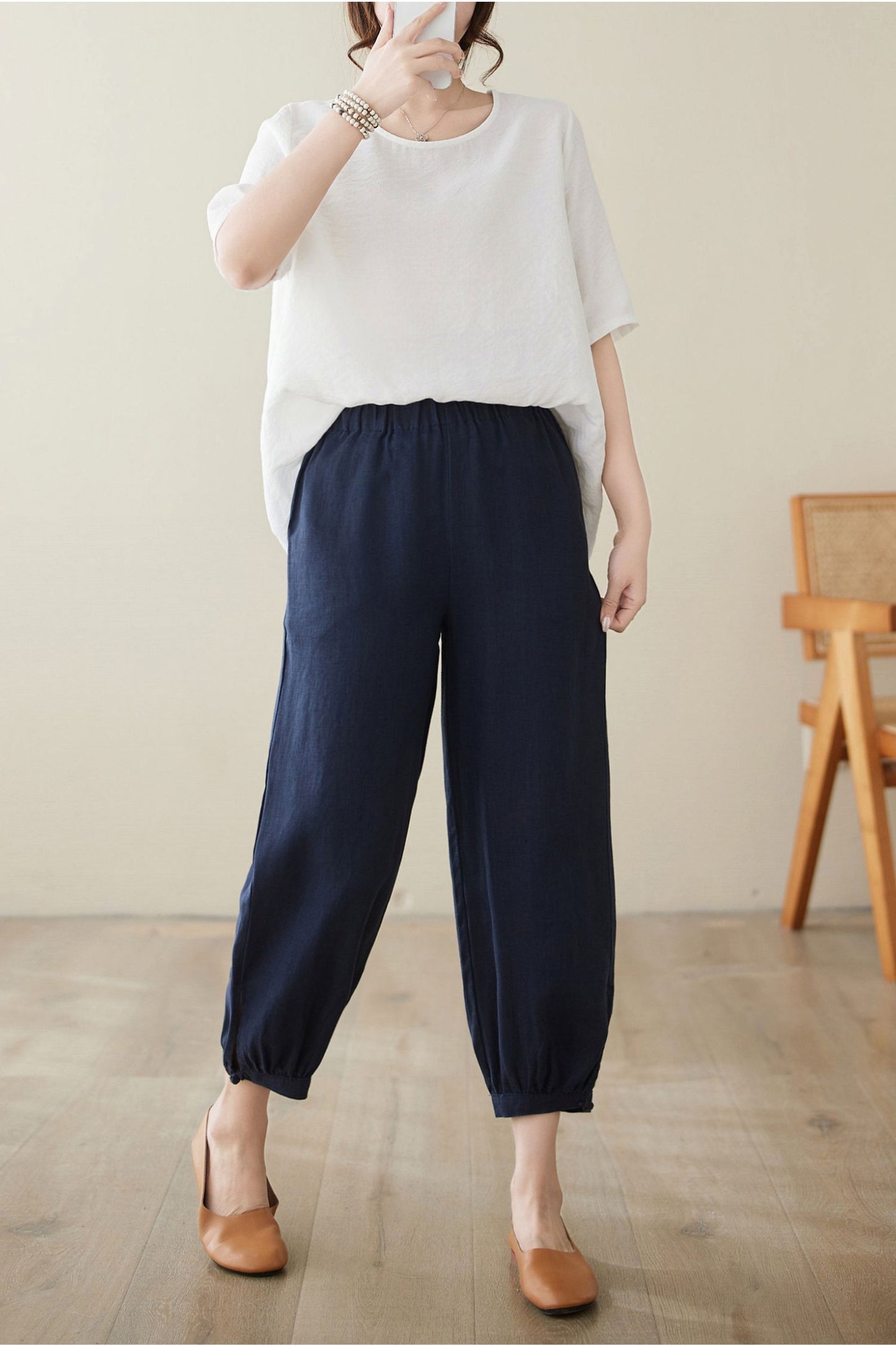 Women's Casual Loose linen pants C3970