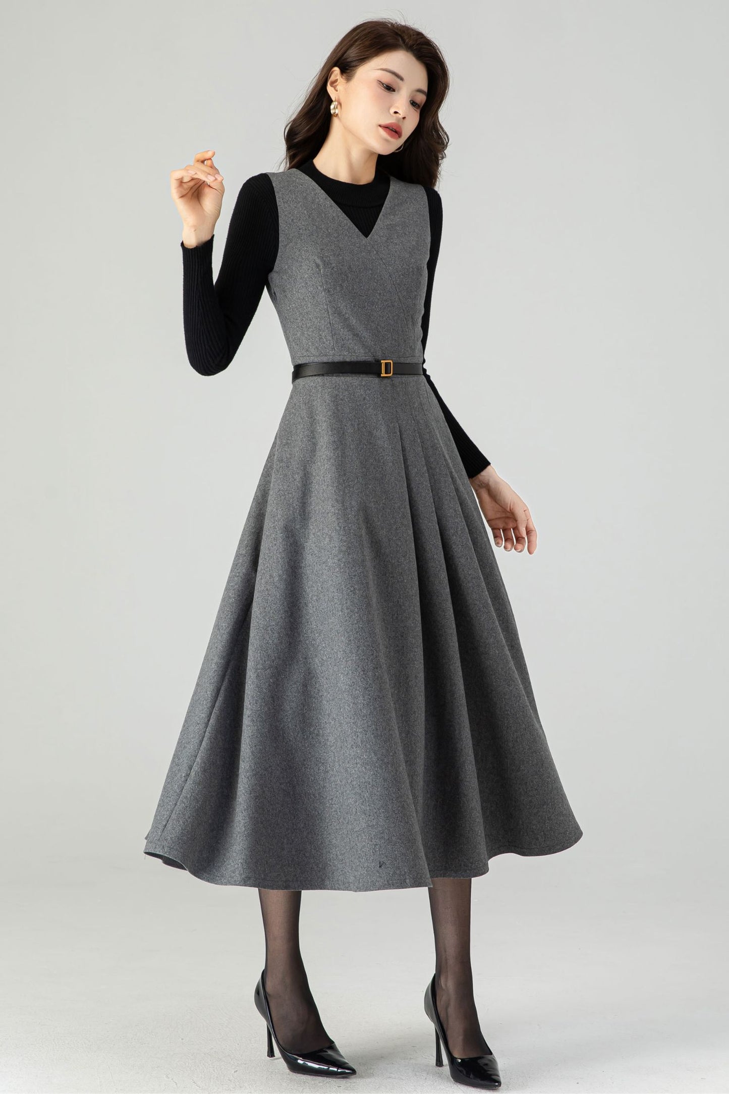 Womens Winter Wool Dress C3617 -Size S us4 #CK2301163