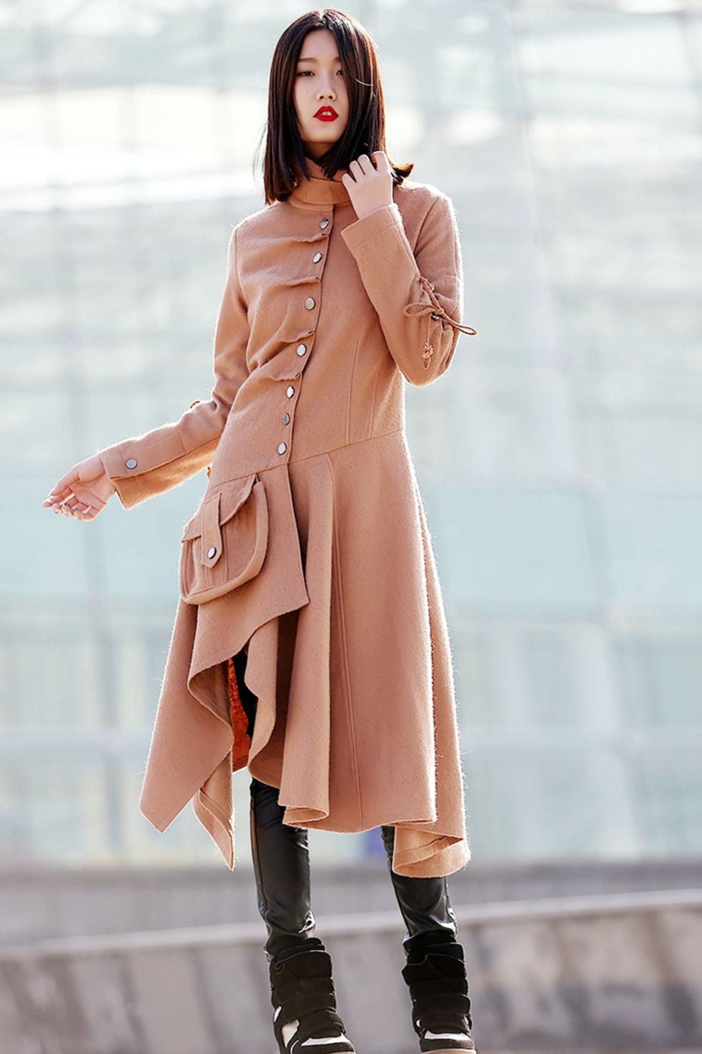Asymmetrical Swing Coat C180