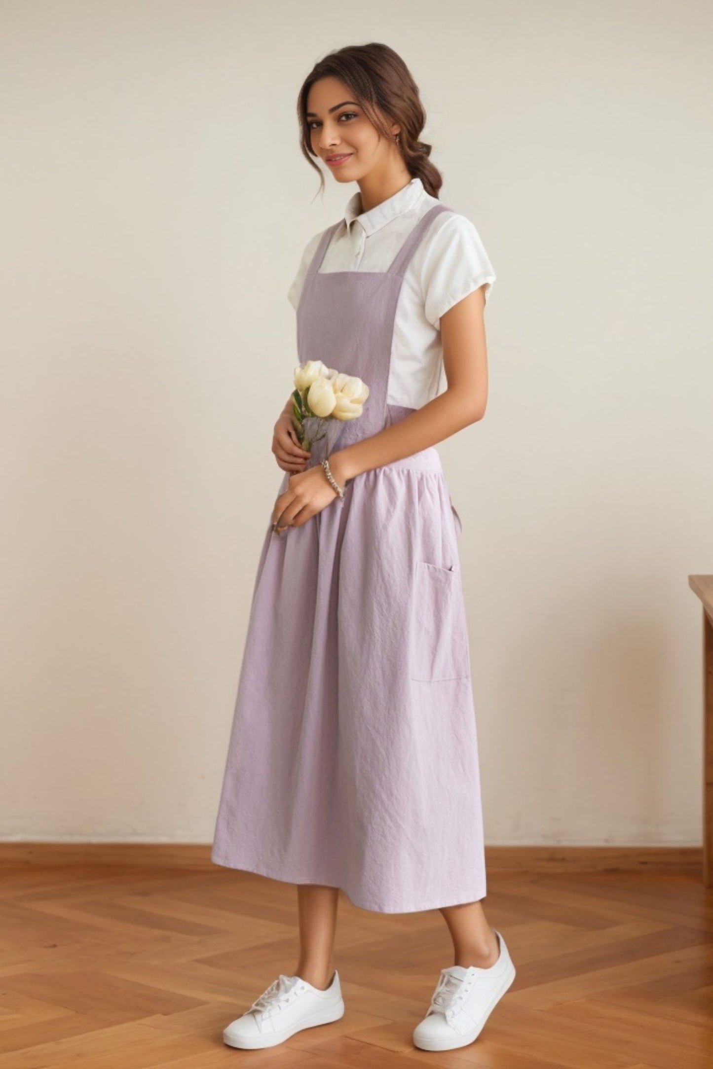 Cooking Apron Dress, A-line Dress C4627
