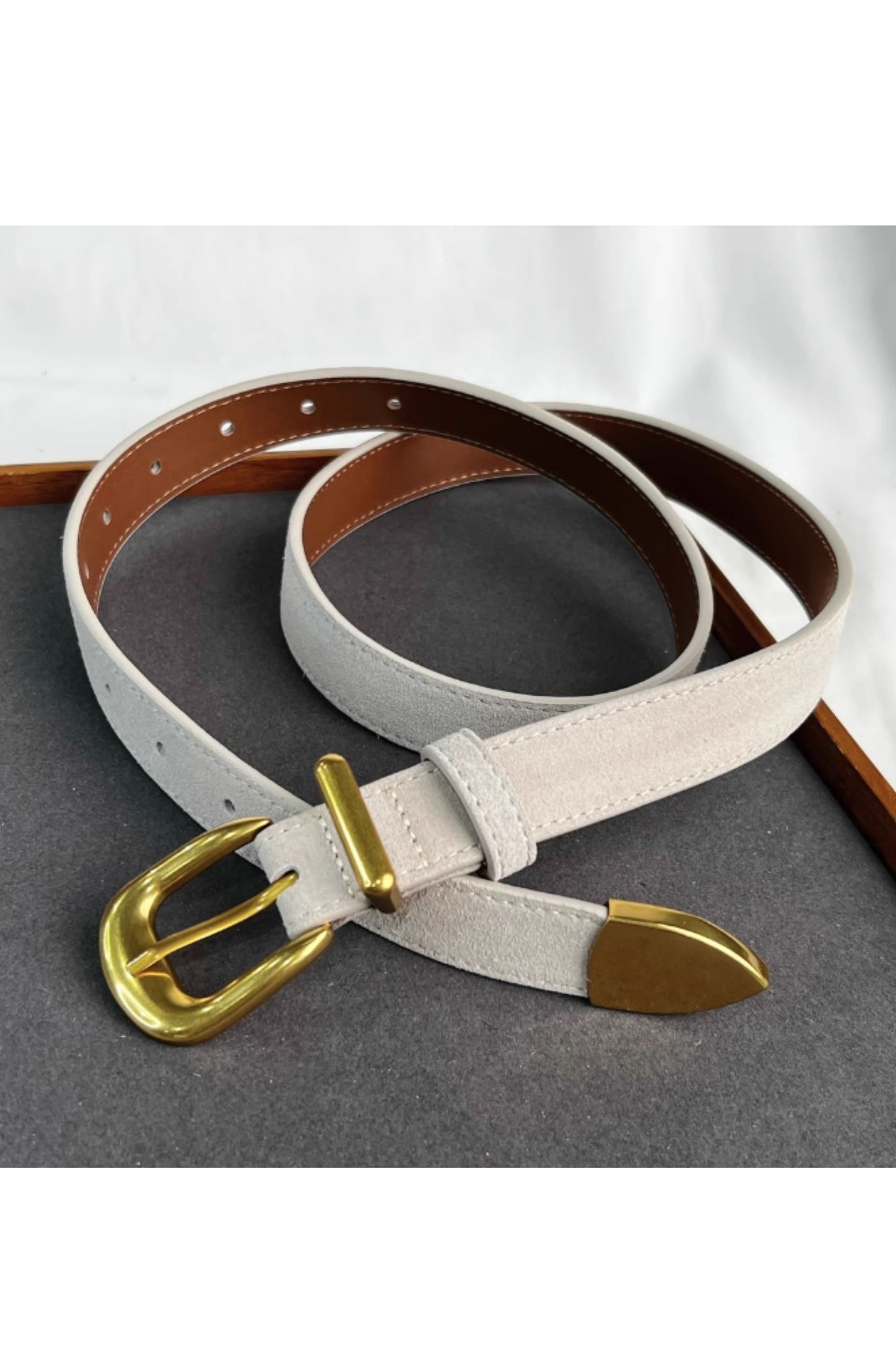 suede velvet belt in multiple colors C4662