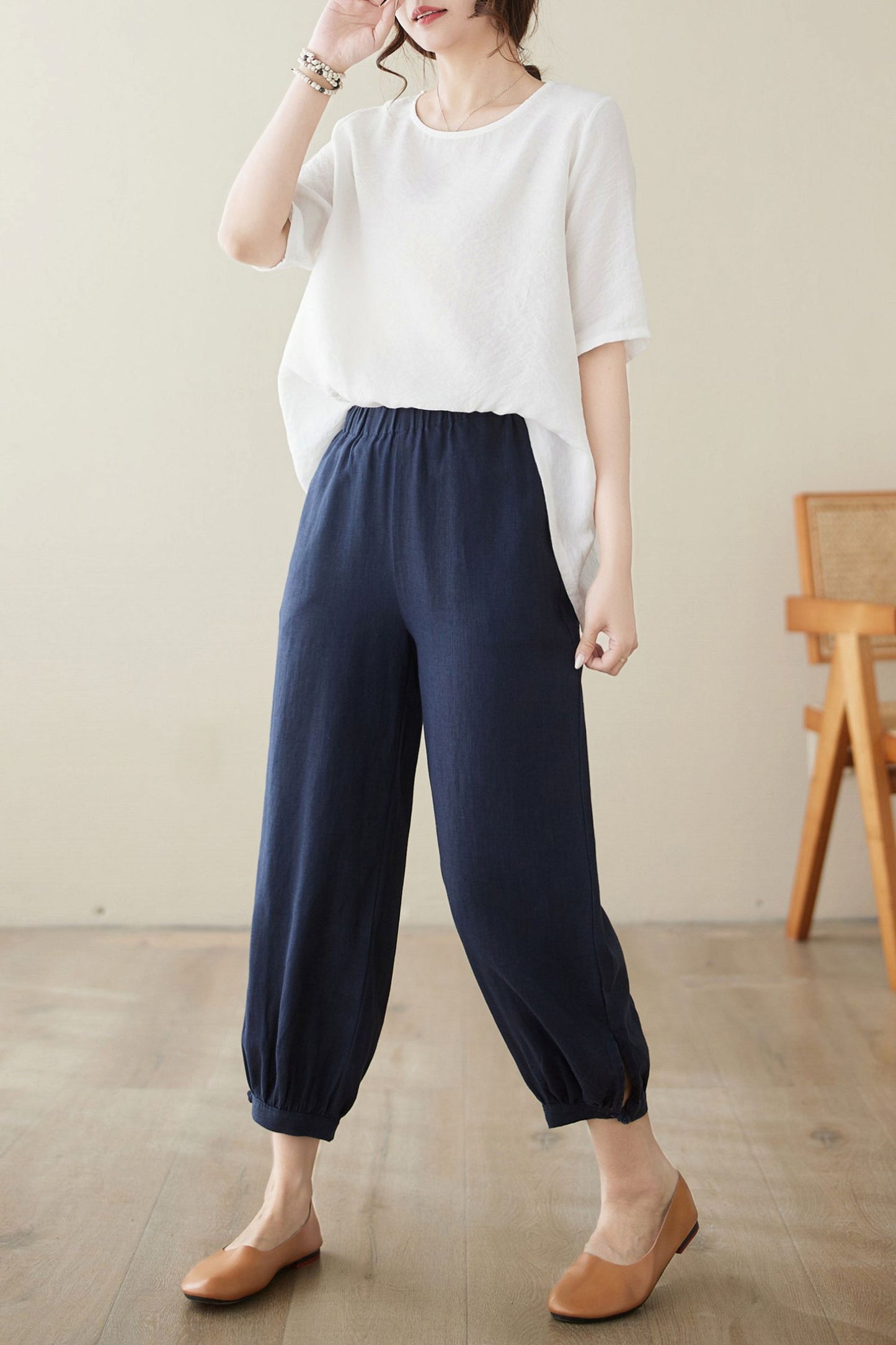 Women's Casual Loose linen pants C3970