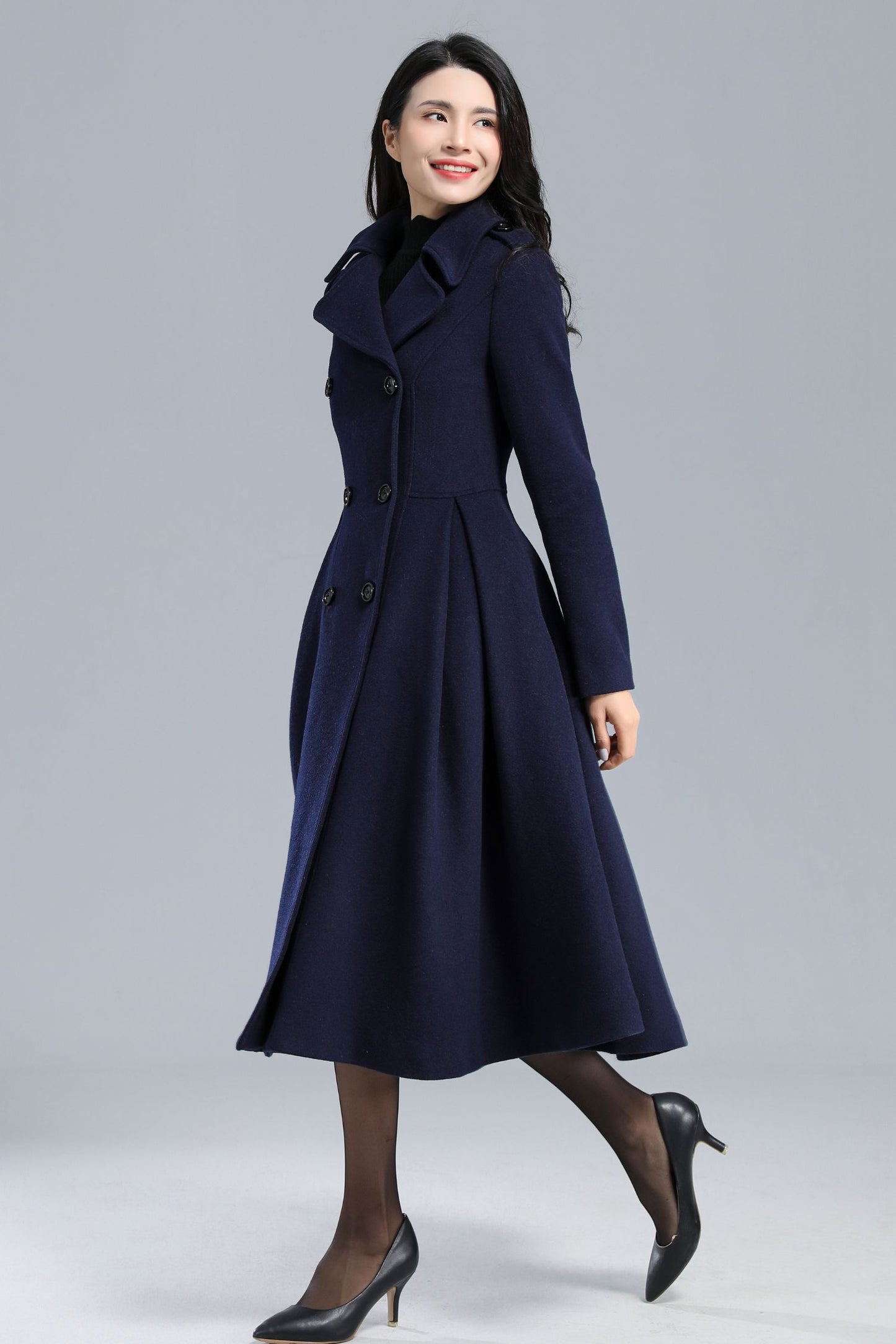 Womens Winter Princess Wool Coat C2461