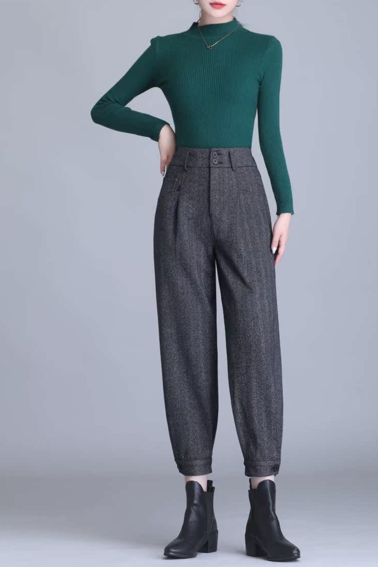 Winter loose fit womens office pants c5099