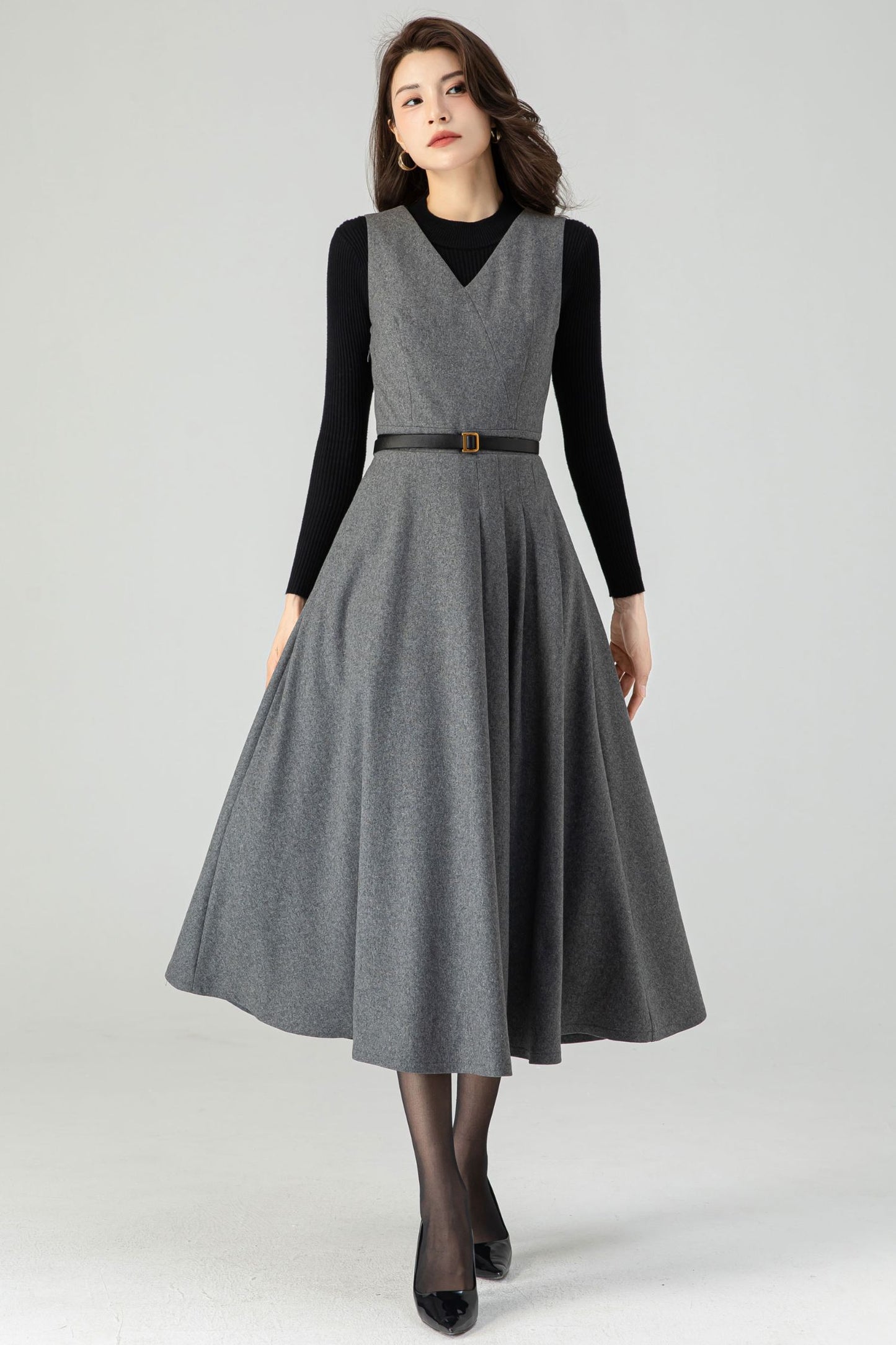 Womens Winter Wool Dress C3617 -Size S us4 #CK2301163